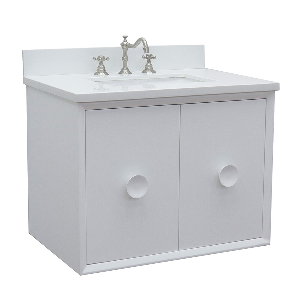 Bellaterra Home LV0400-WH Single Vanity- Cab only 30-in White Bath