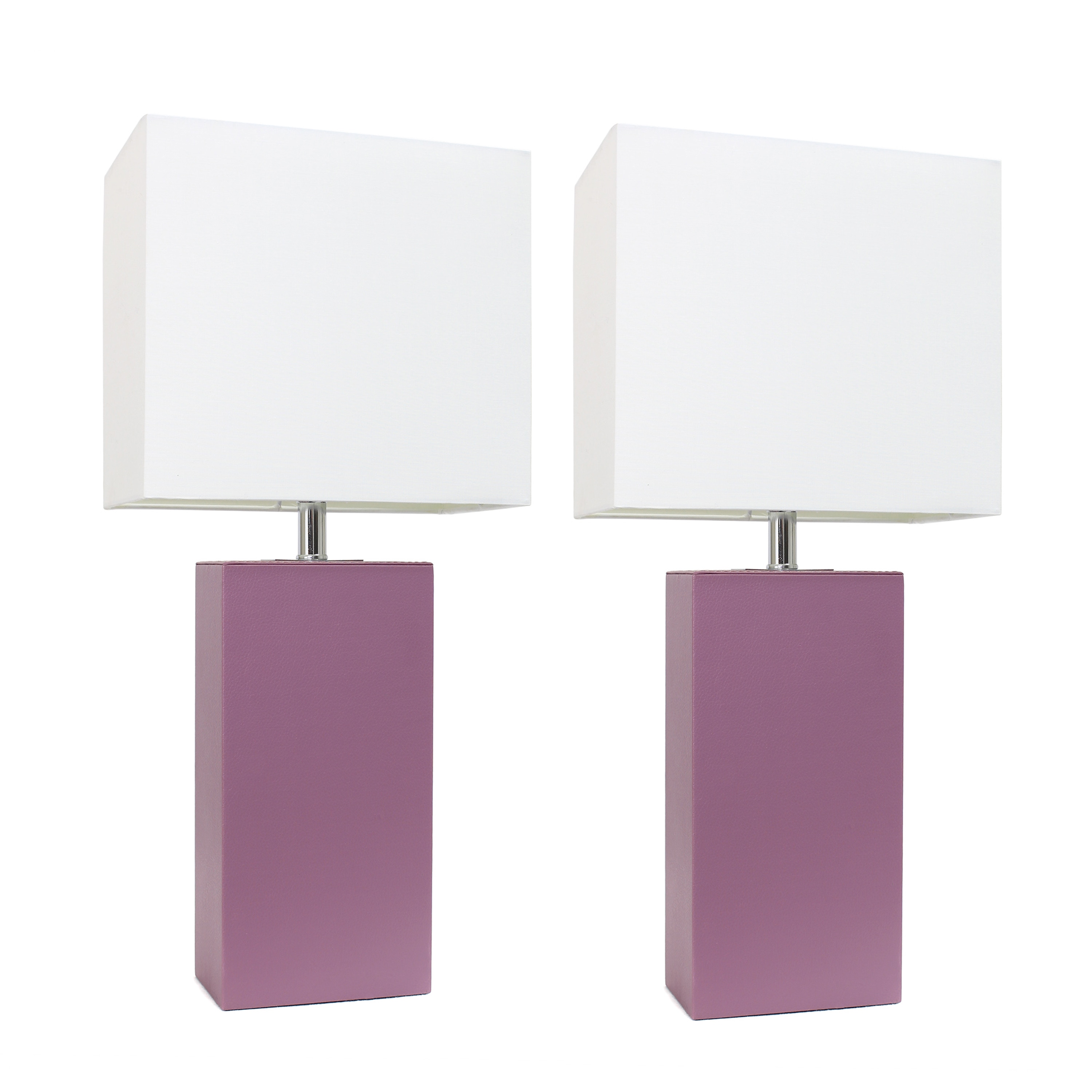 Lalia Home Lexington 21 In Lilac White Shade Led On Off Switch Table