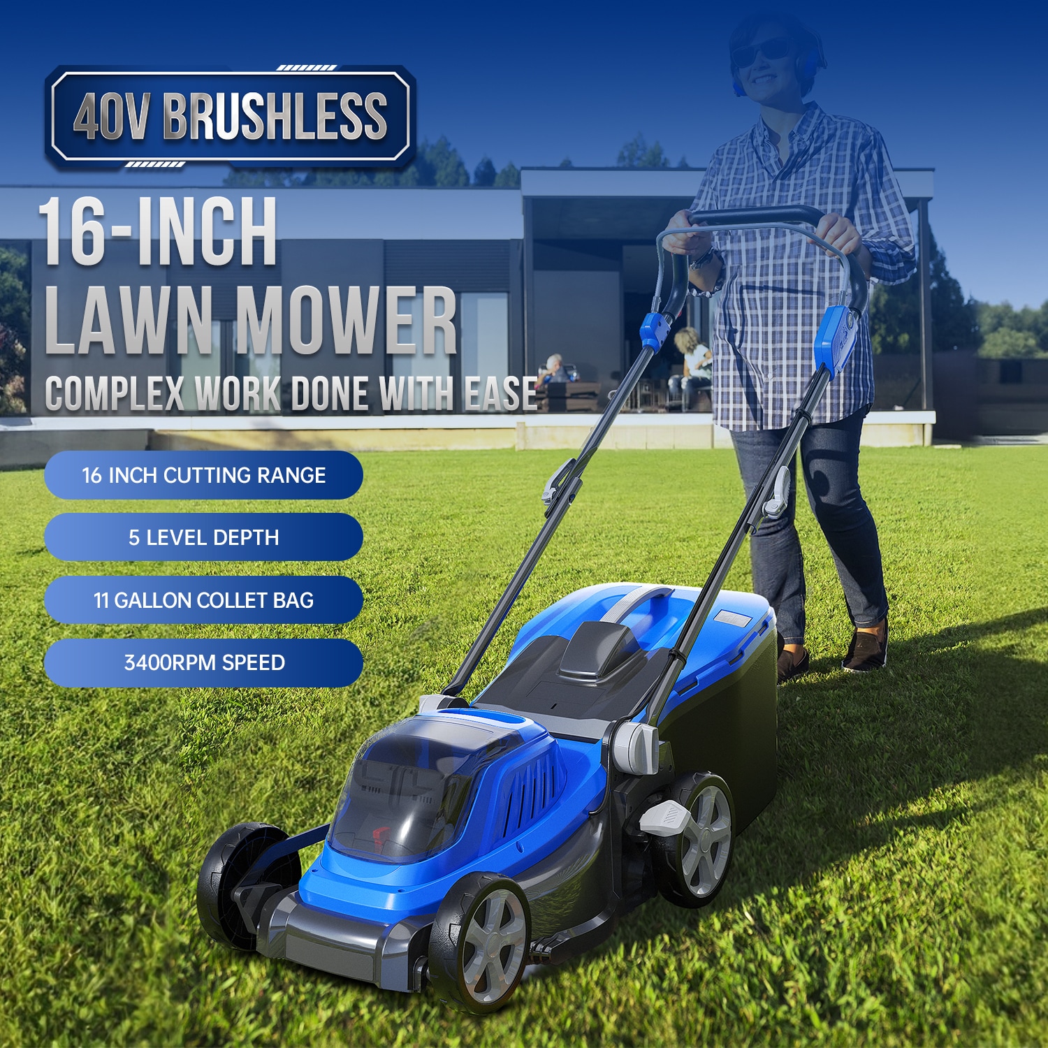 Wild Badger Power WB20V16LM Cordless-Elec-Push-Mowers - View #2