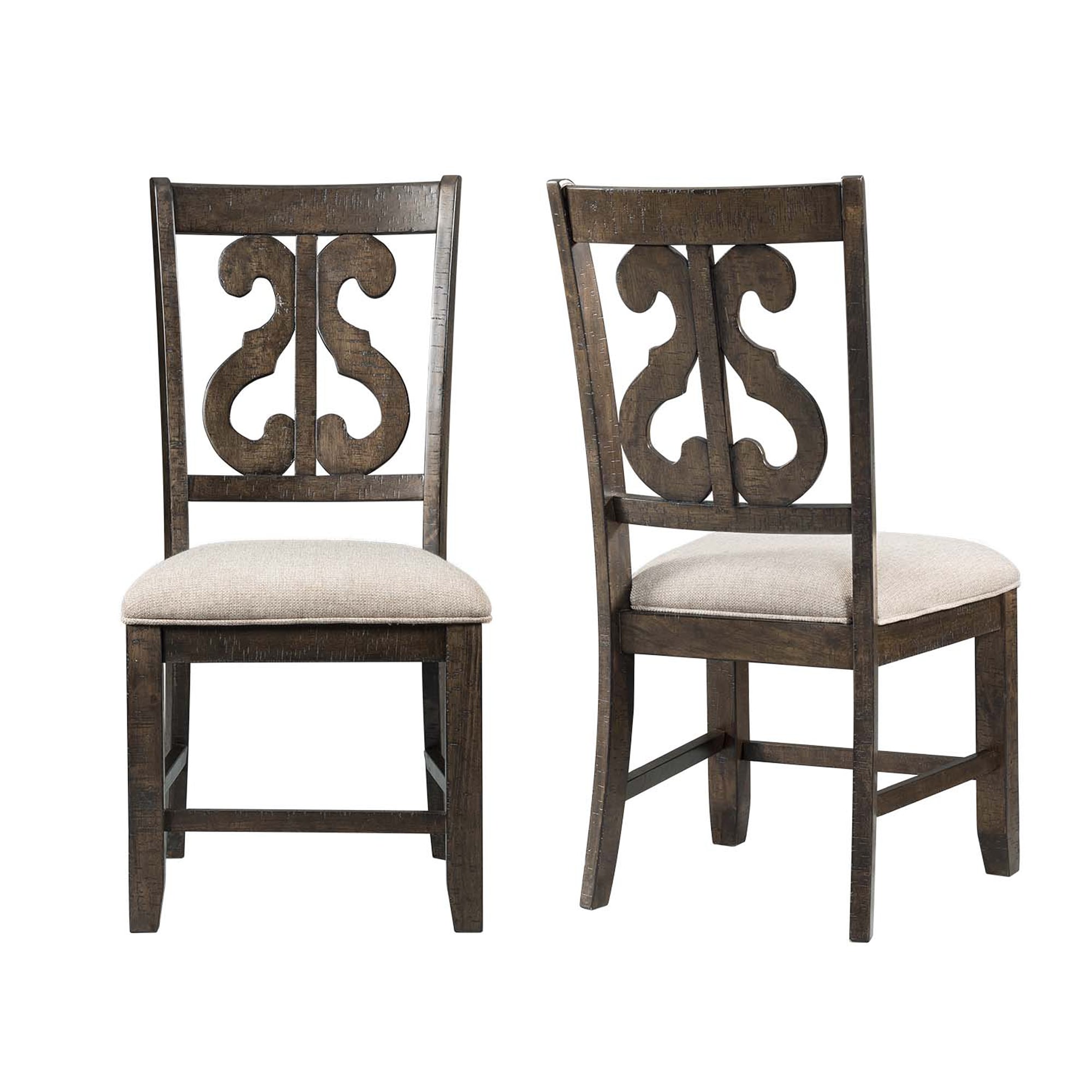 Picket House Furnishings DST150SC Set of 2 Traditional Polyester Upholstered Dining Side Chair (Composite Frame)