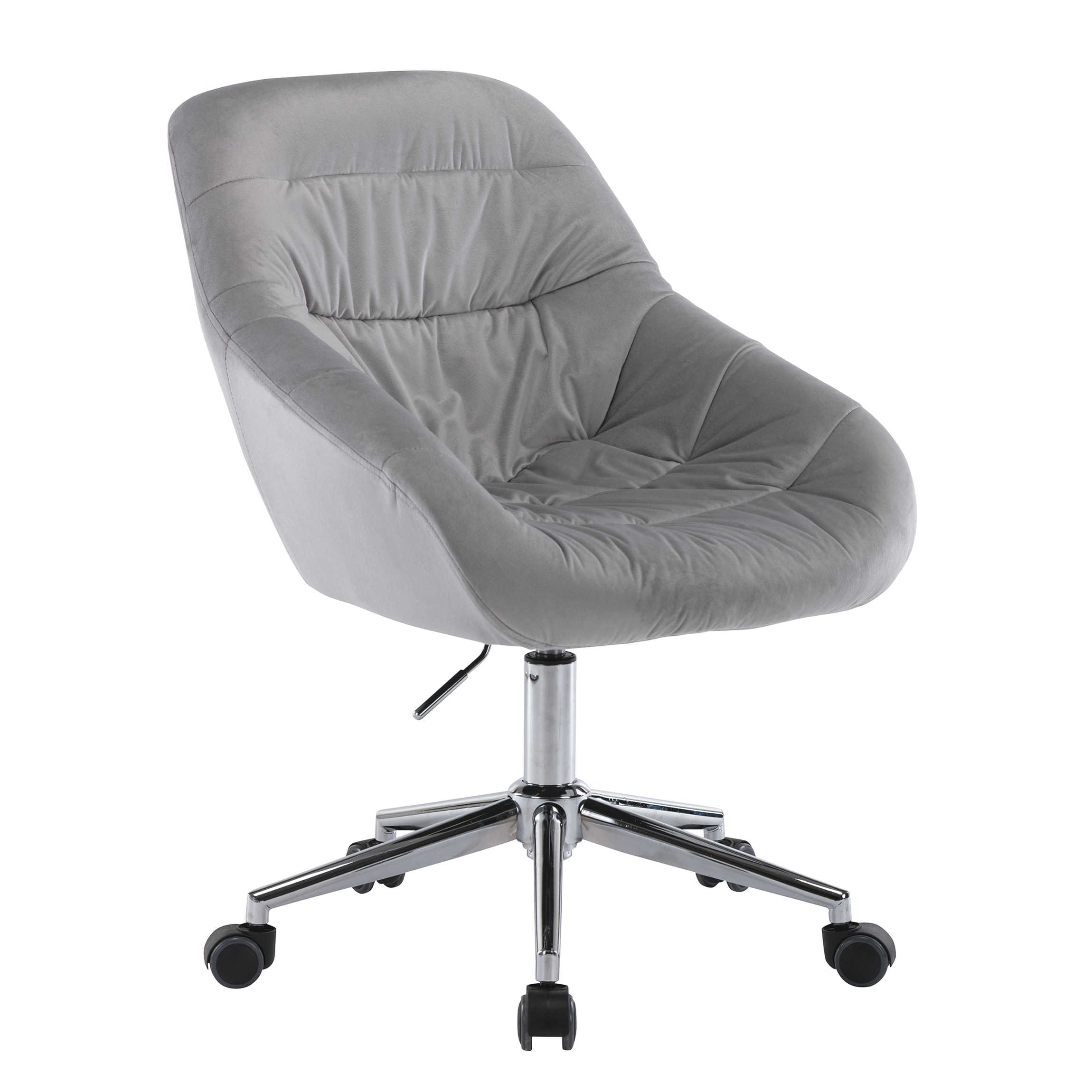 CASAINC WF-HFOF-009LG Home office swivel chair Gray Velvet Seat Contemporary Ergonomic Adjustable Height Swivel Polyurethane Executive Chair