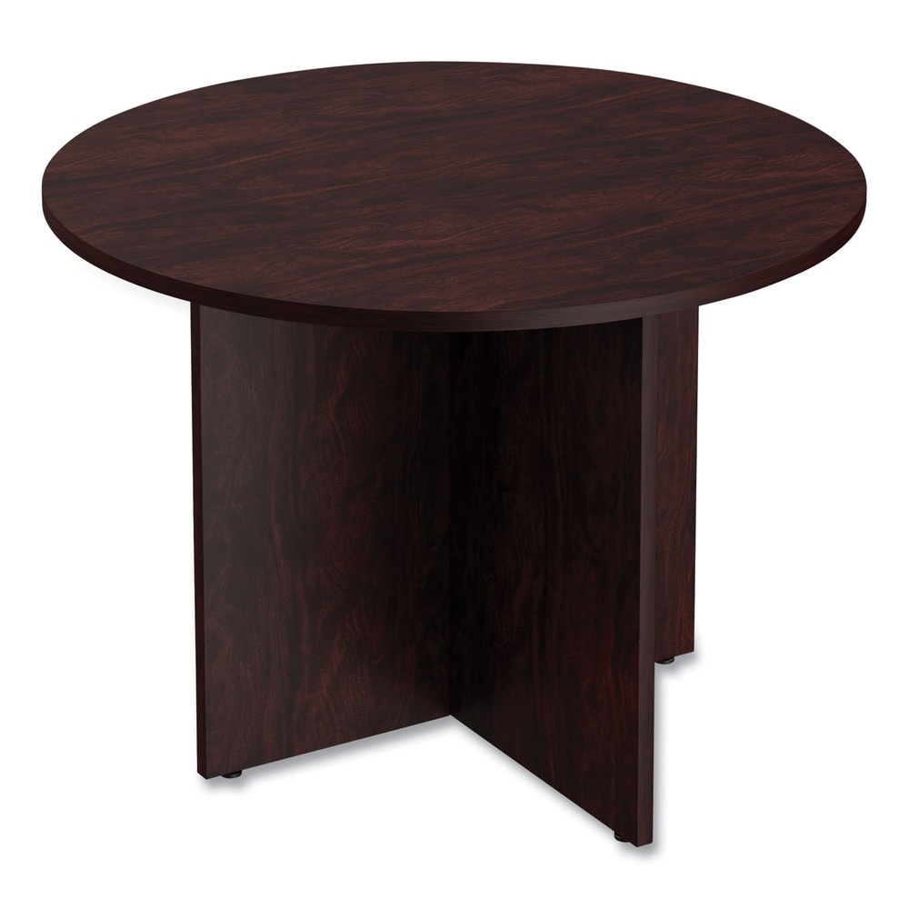 Alera ALEVA7142MY Valencia Round Conference Table 42" x 29.5" - Mahogany Finish