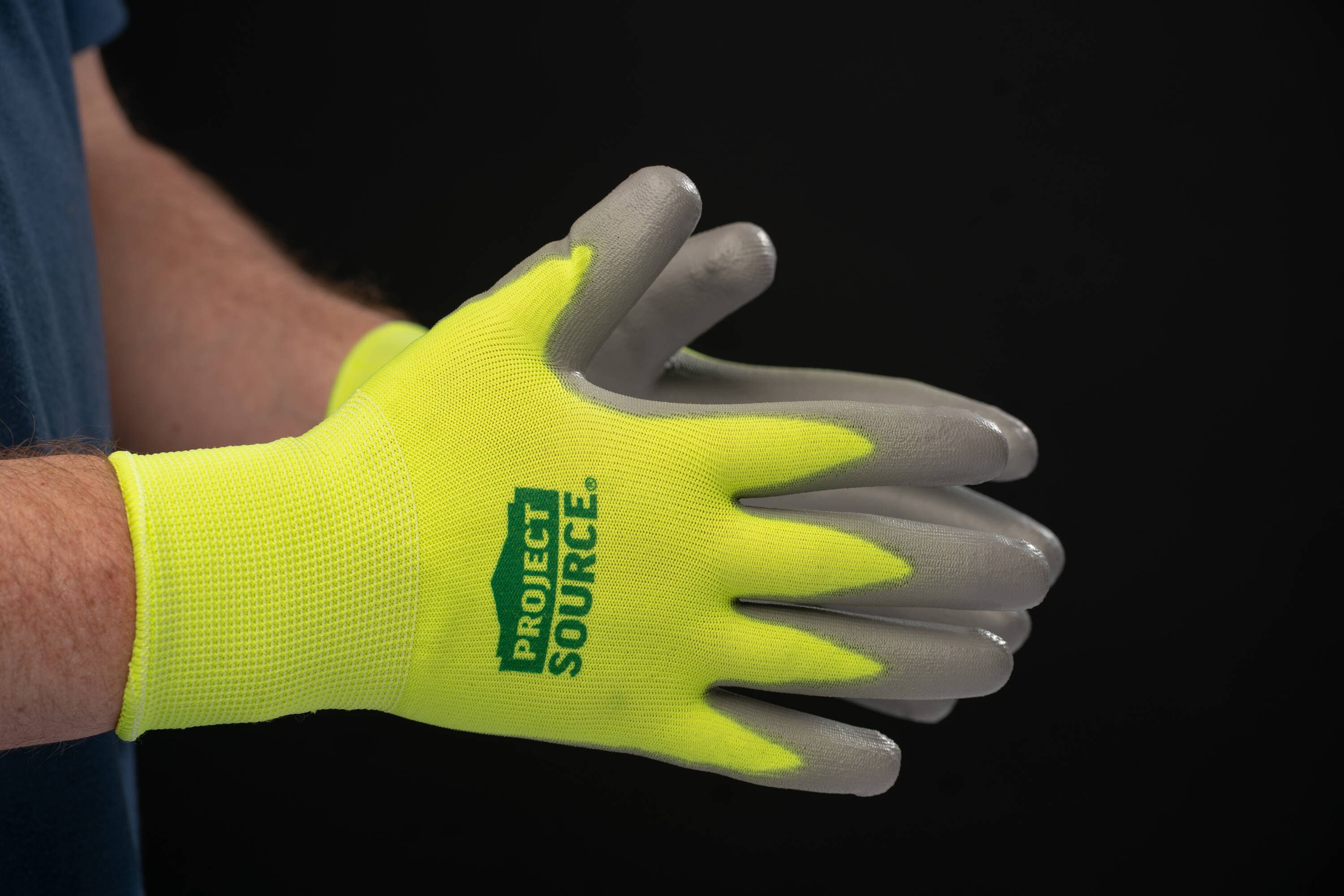 Project Source Large Polyester Construction Gloves, (1-Pair) in