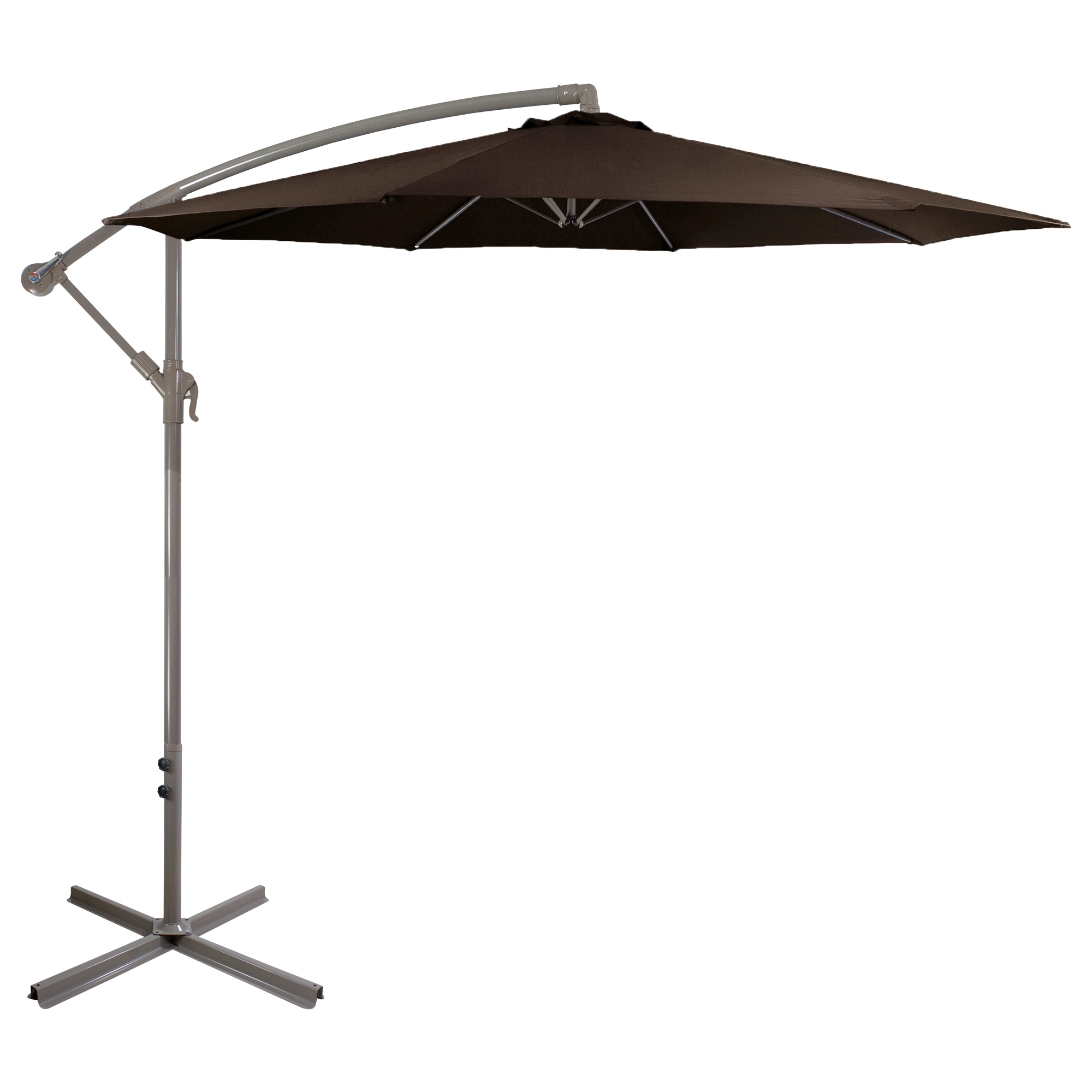 Northlight 32881040 10-Feet Steel Brown Crank Misting Patio Umbrella with Base