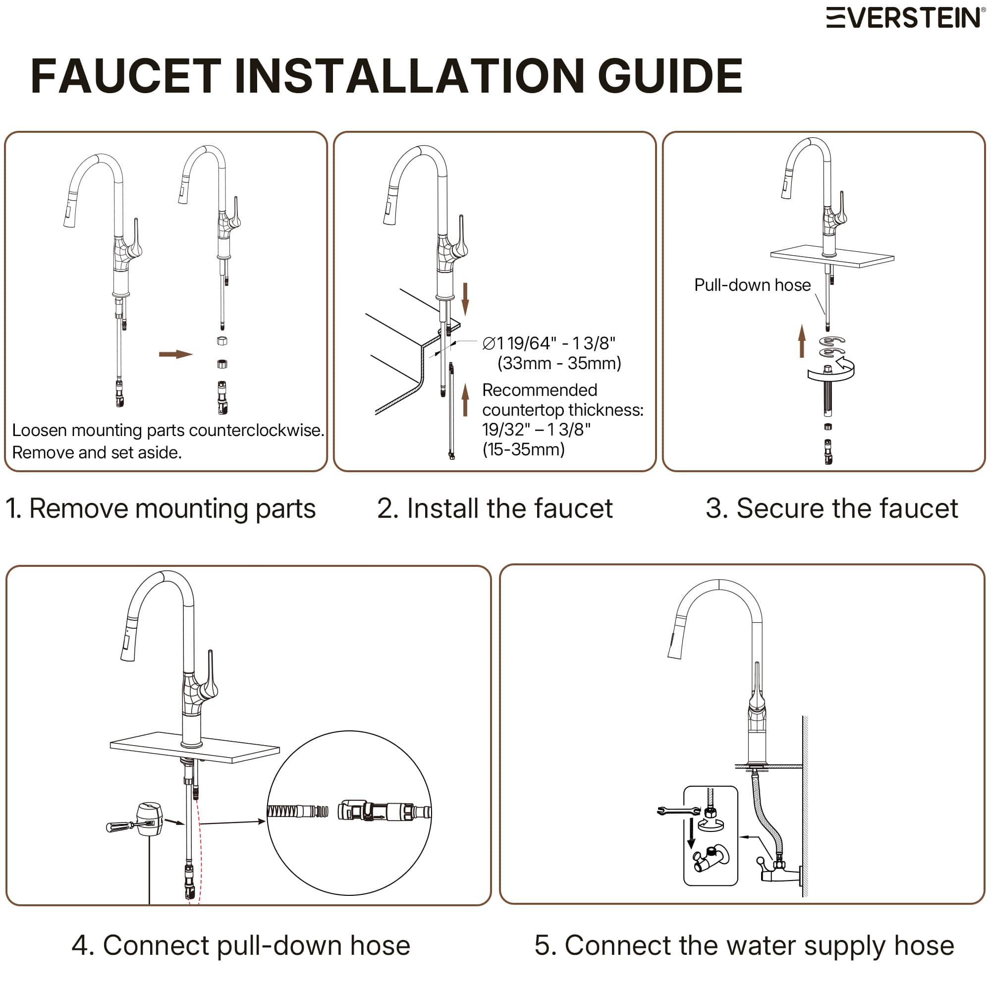 EVERSTEIN SFS-1300K-BK Kitchen-Faucets - View #11