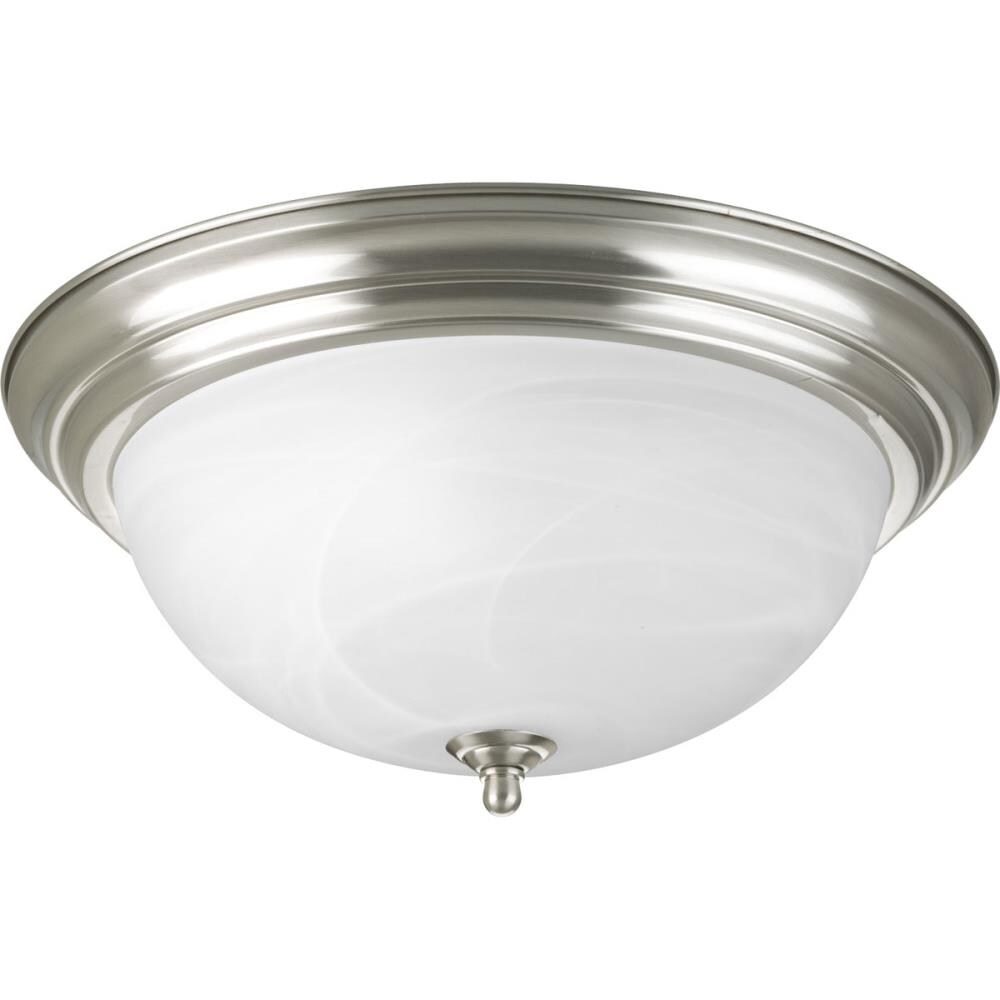  P3926-09 Melon 3 -Light 15.25-in Brushed Nickel Flush Mount Light