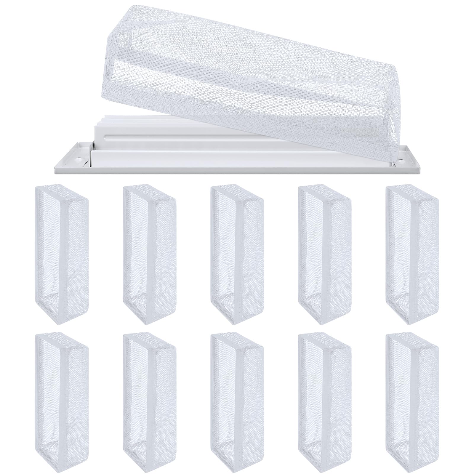 Numhew 4 x 10 in 12 Pack White Floor Register Vent Screen