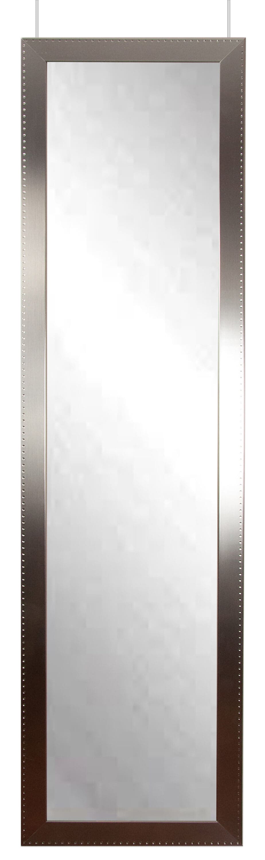 BrandtWorks BM26THINH 19.5-Inches W x 69.0-Inches H Rectangle Embossed Silver Framed Full Length Door Mirror