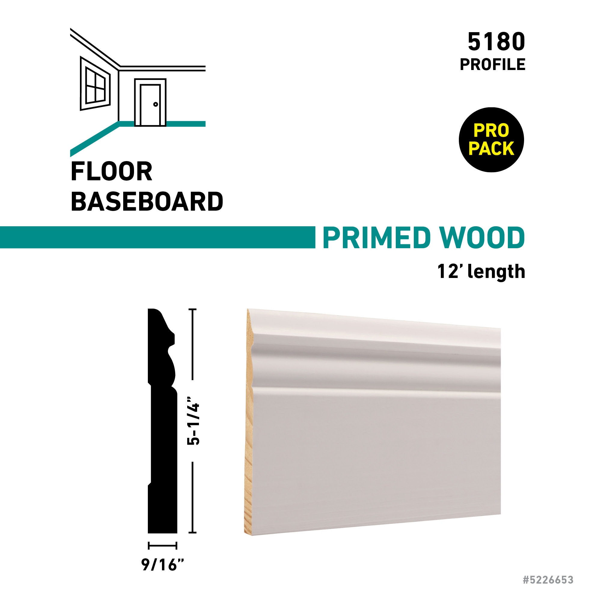 RELIABILT C 5180 12 FJPMD Baseboard-Moulding - View #3
