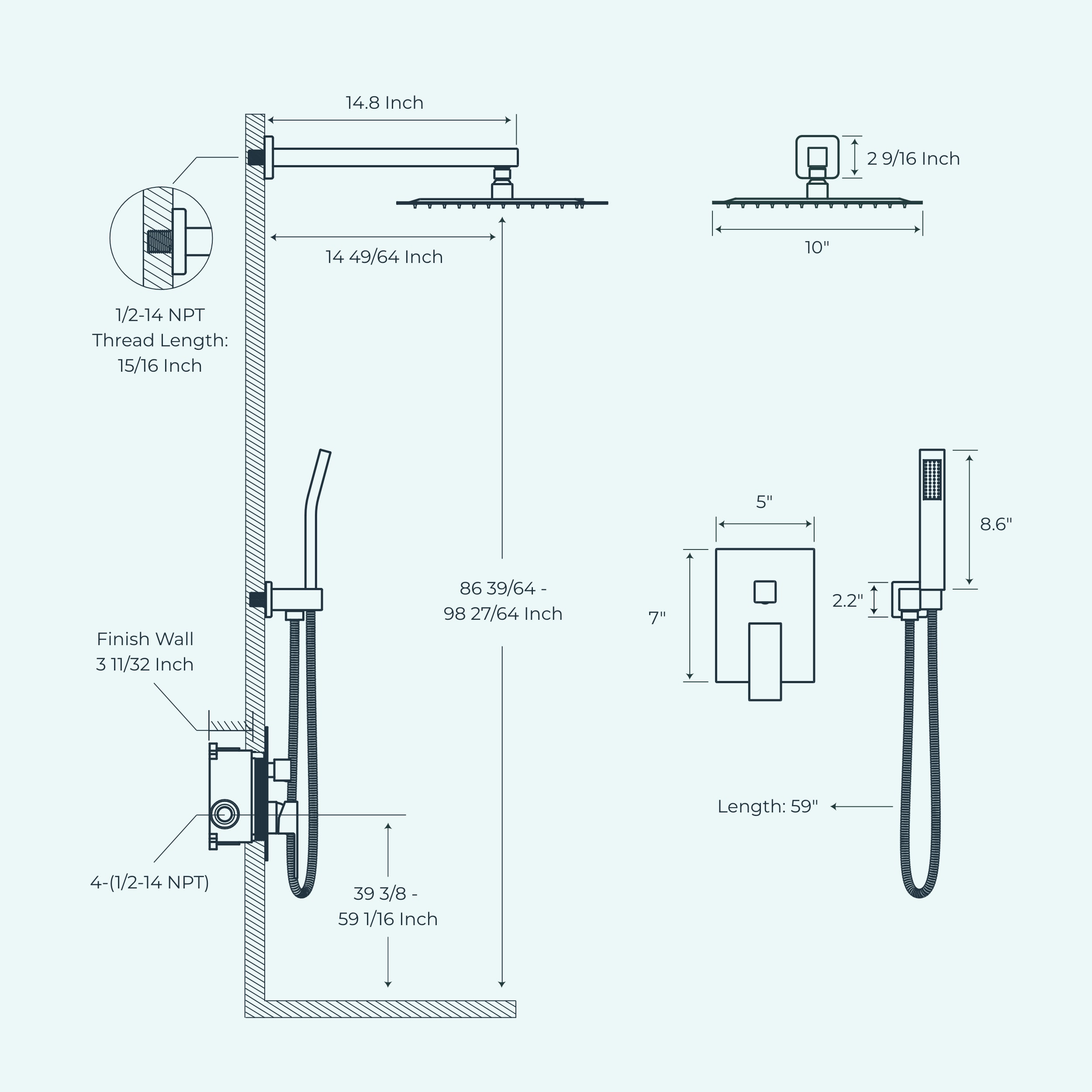 FORIOUS LL01010BN-10 Tub-Shower-Faucets - View #12