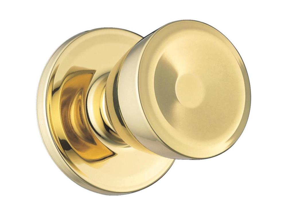 Weiser Beverly Polished Brass Passage Door Knob in the Door Knobs ...