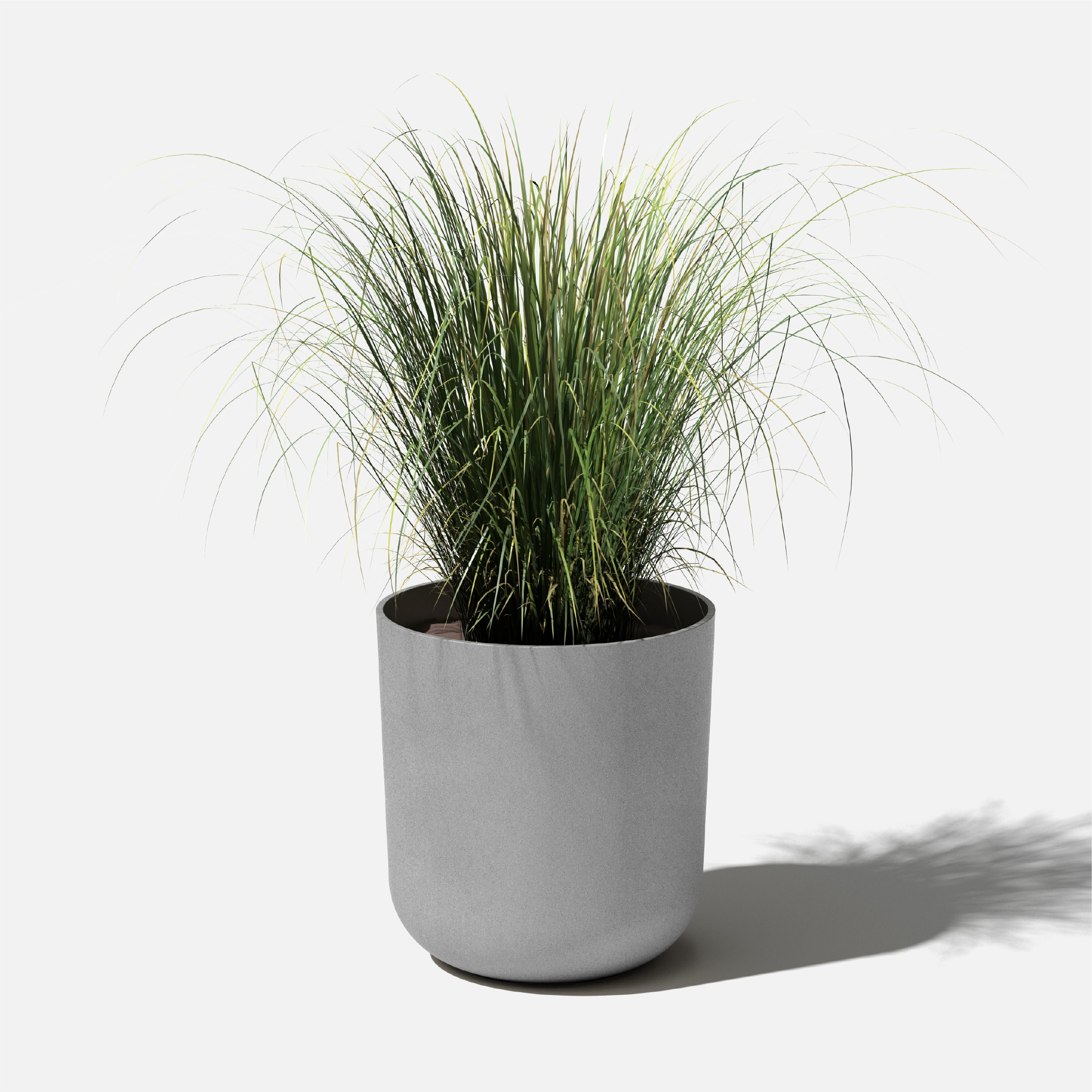 Gray 20" Plastic-Stone Indoor/Outdoor Planter