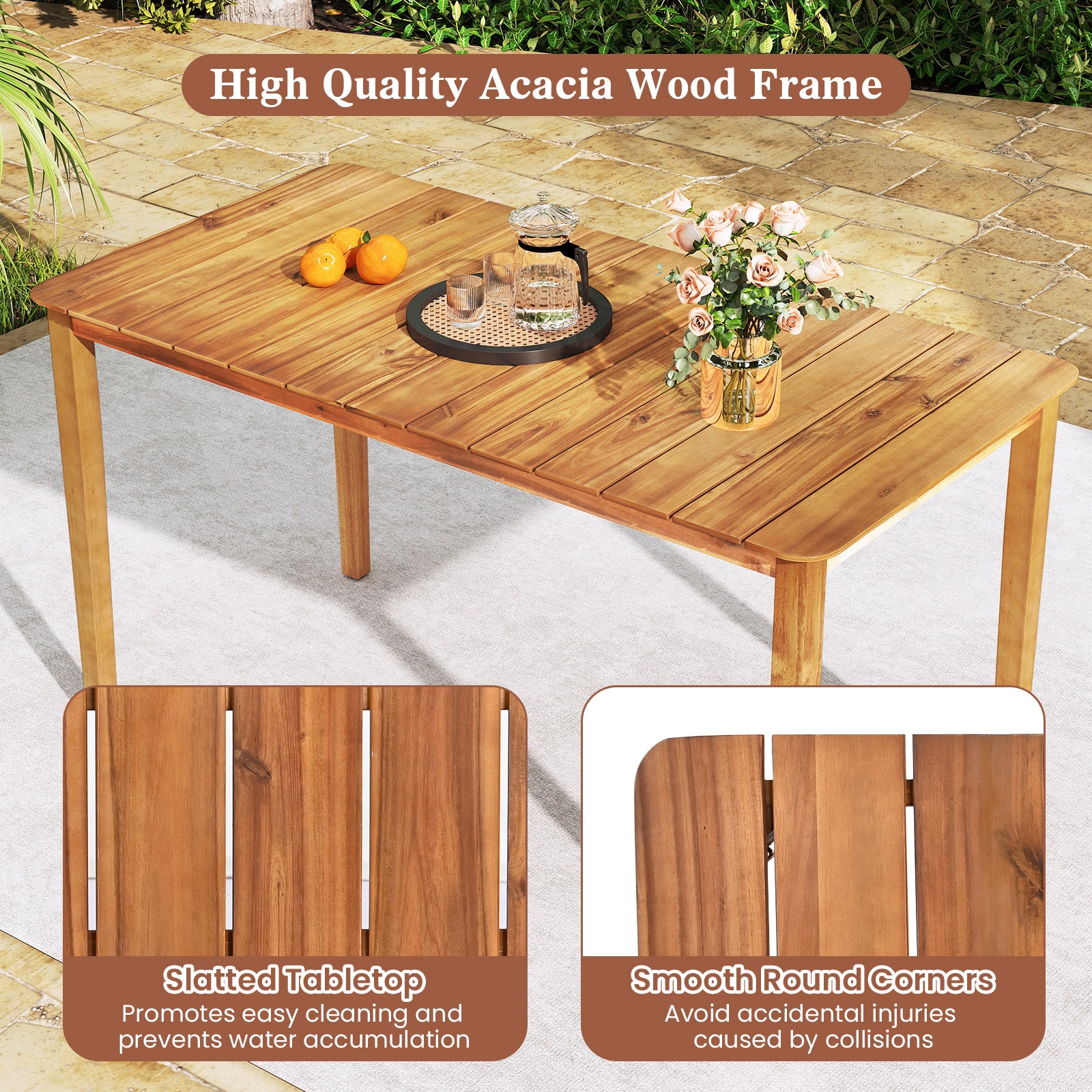Slickblue D-CO-42237WH Patio-Tables - View #2