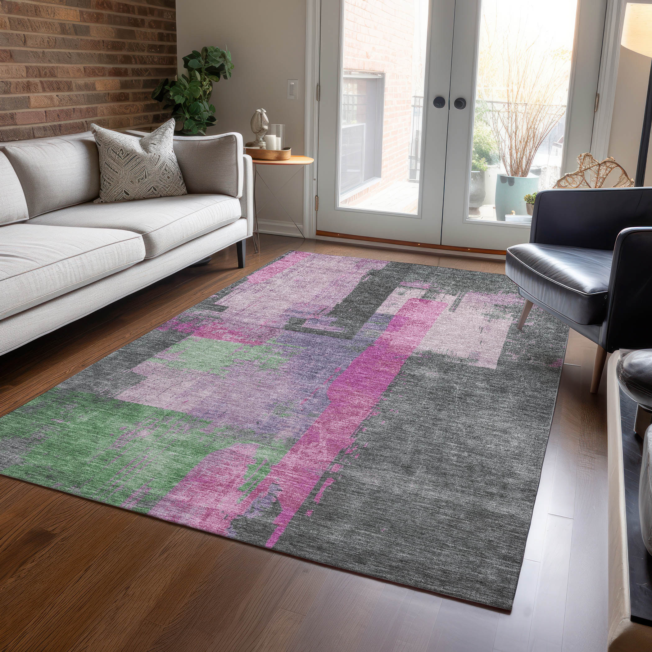 Addison Rugs ACN1779BL10X14 Chantille ACN1779BL 10 x 14 (ft) Loomed Polyester Blush Rectangular Indoor/Outdoor Machine washable Area rug