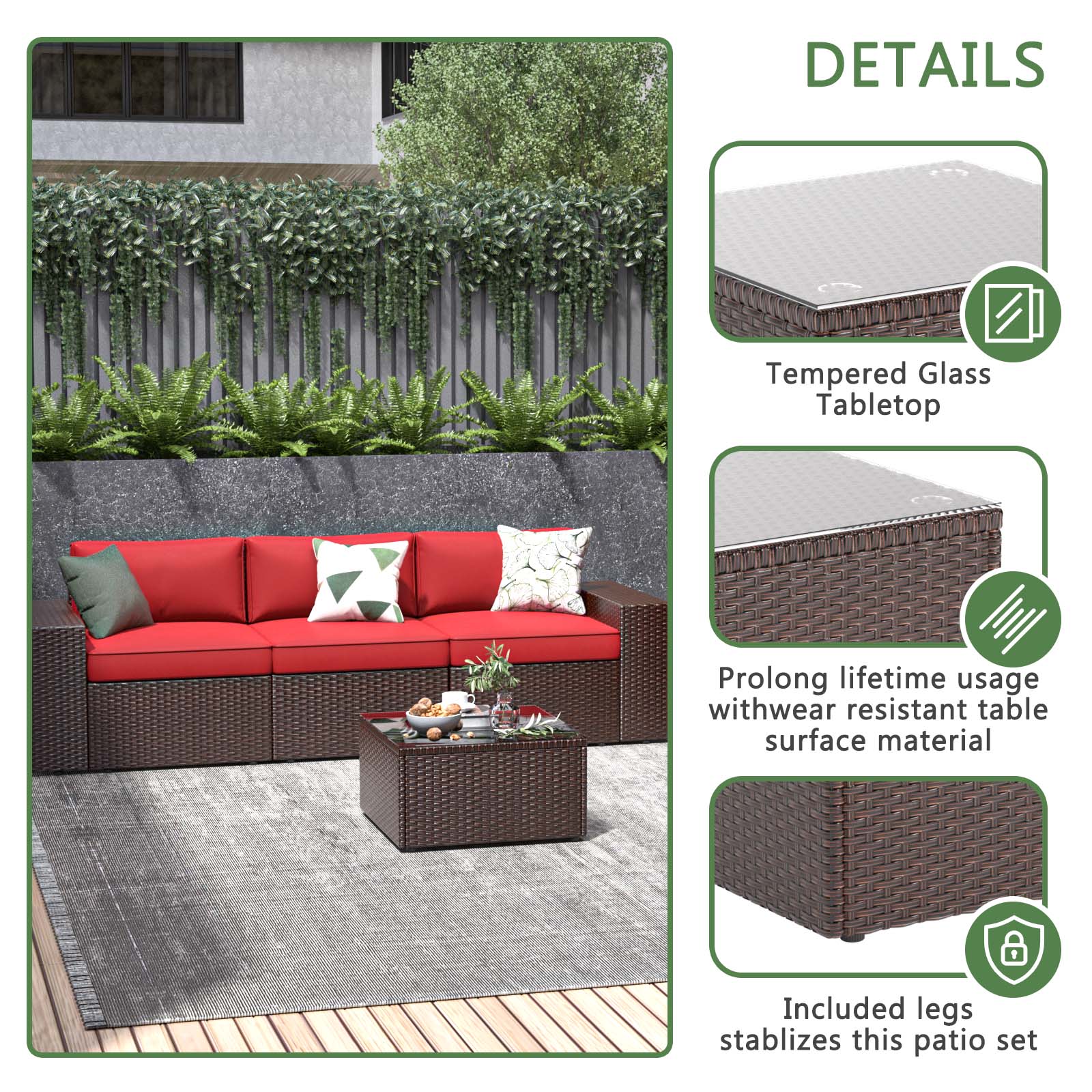 Bapipro BP3906R03 Patio-Conversation-Sets - View #4