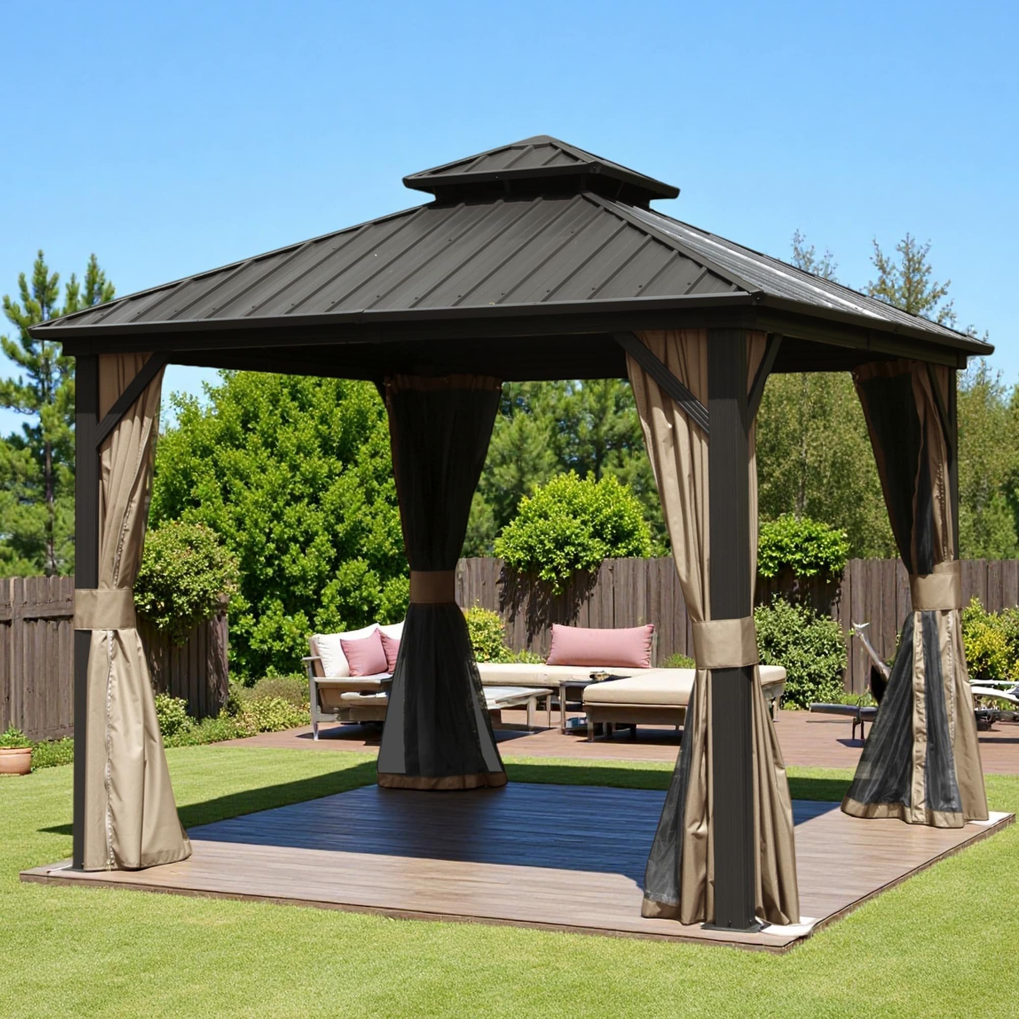 ToolCat BZ2-34-PW Wood-Resin-Gazebos - View #10