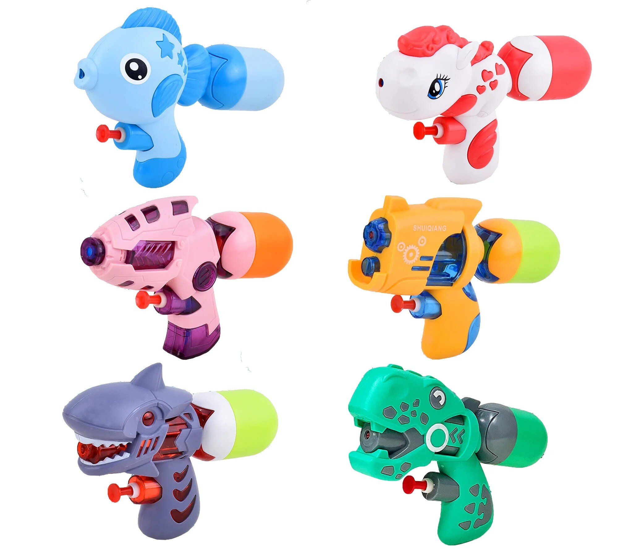Joyfy 6-Pack Summer Inflatable Water Toy Animal