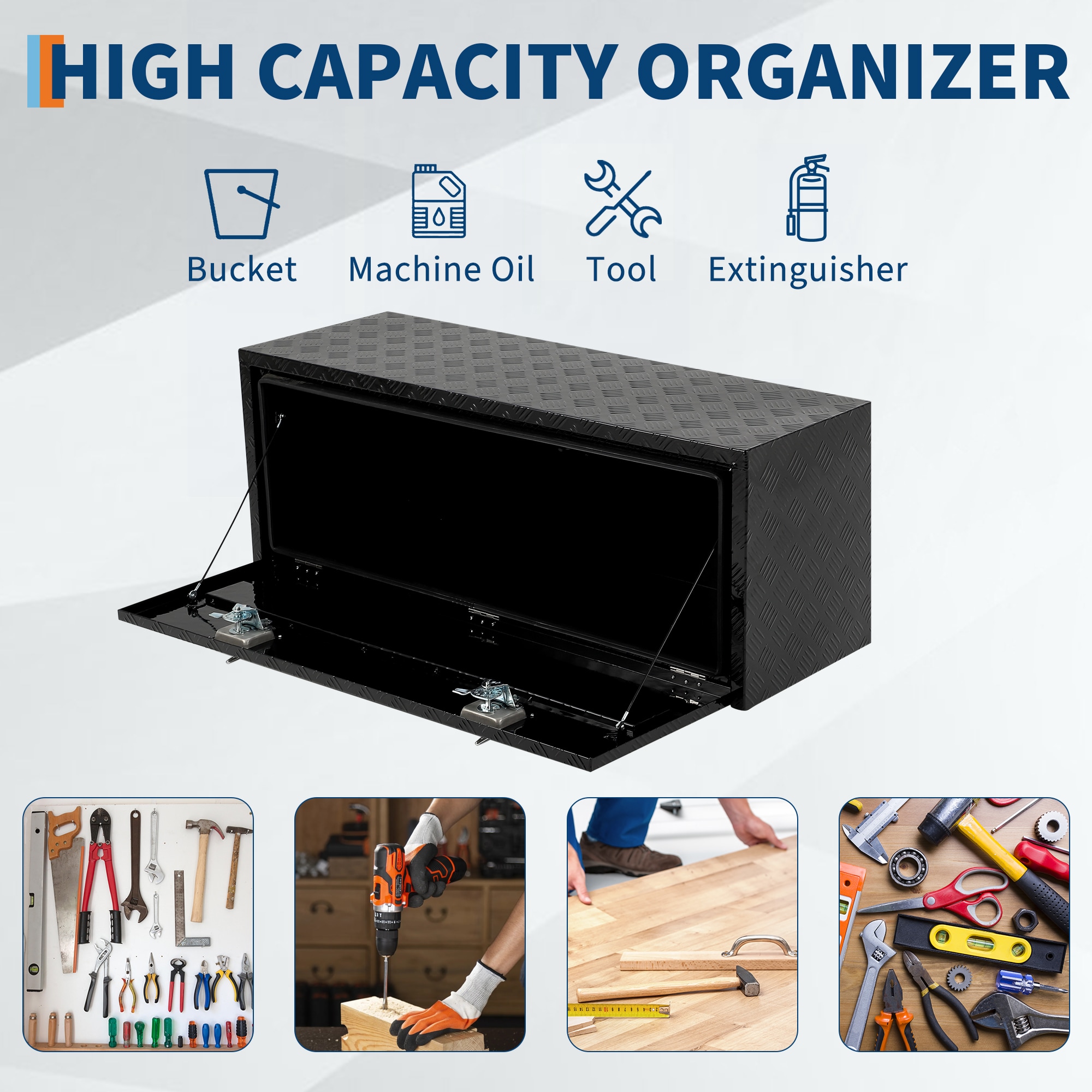 GarveeLife Aluminum Underbody Truck Box Truck Tool Box 36x14x12 In ...