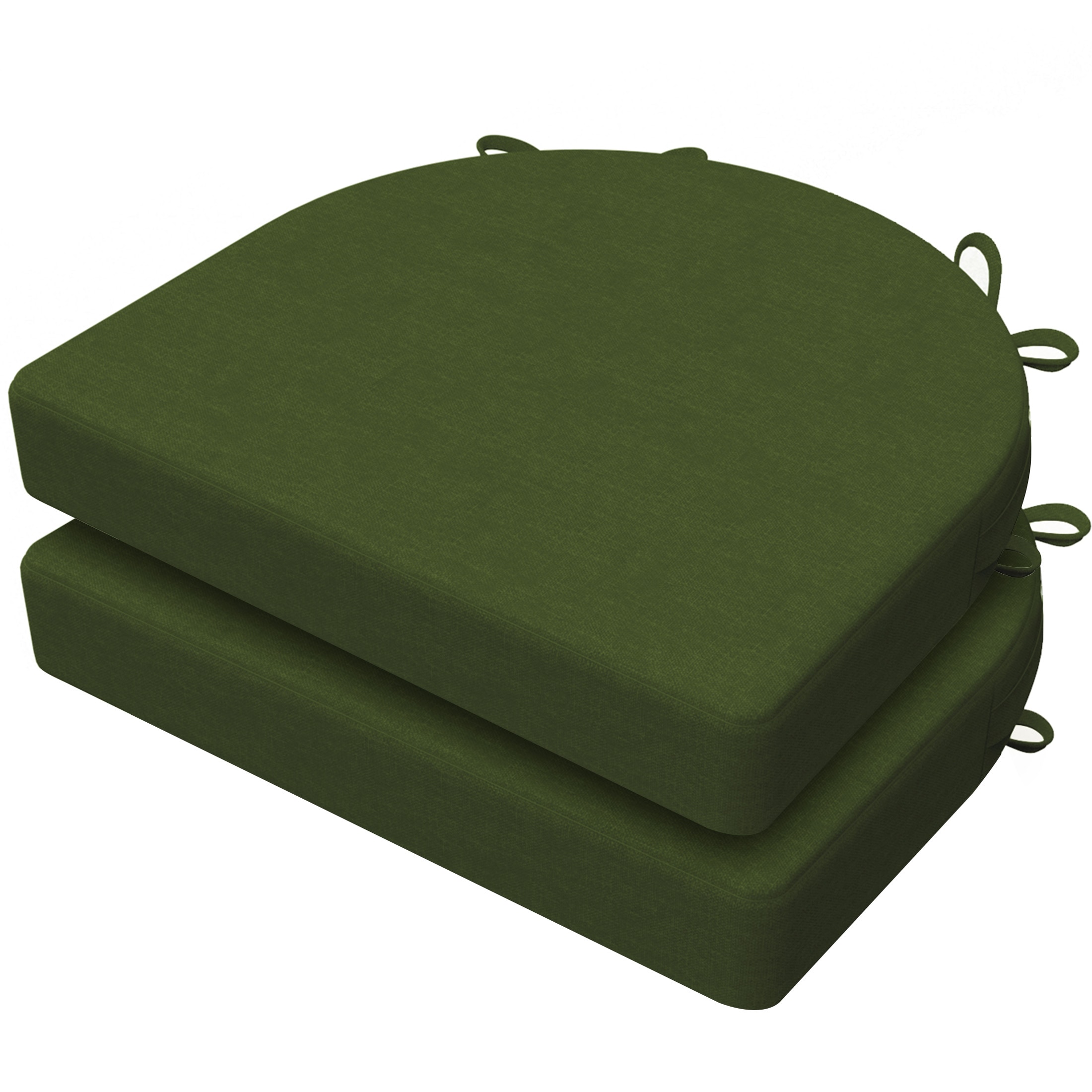 AAAAAcessories LS-DCCLU-SHENLV-2P Dark Olive Green Solid Chair Cushion