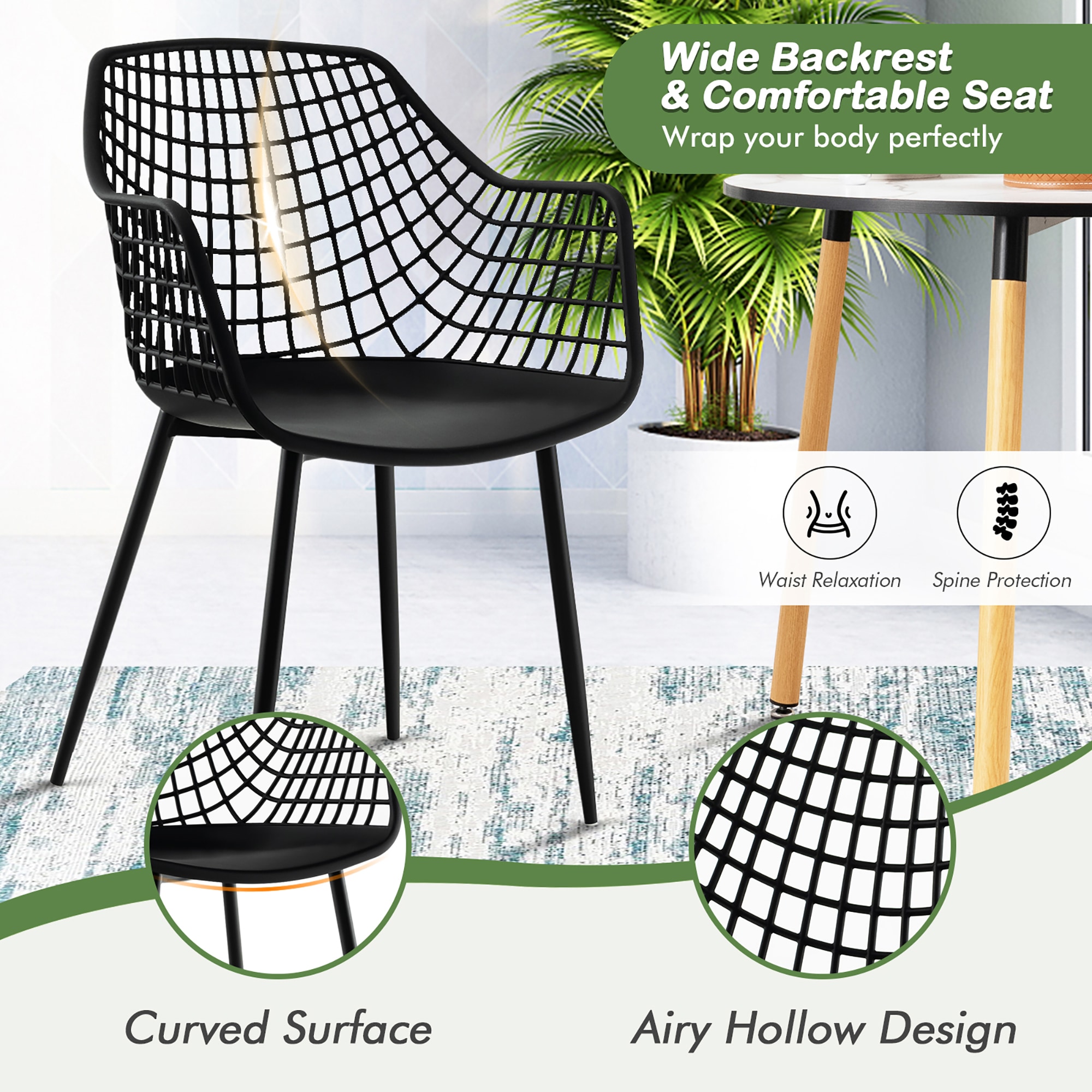 Goplus LWS00329 Dining-Chairs - View #7