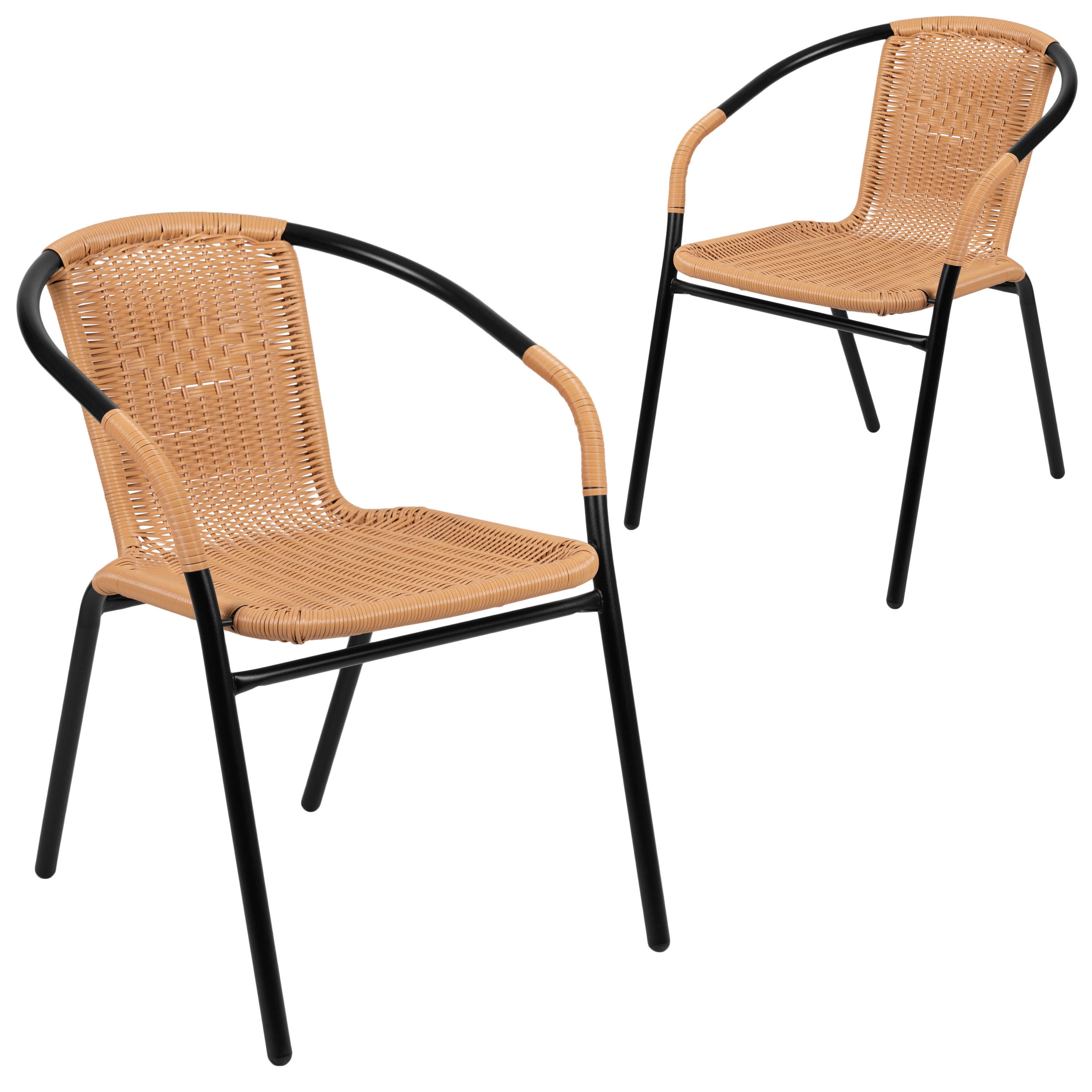 Flash Furniture 889142636267 Lila Stackable Metal Frame Dining arm chair
