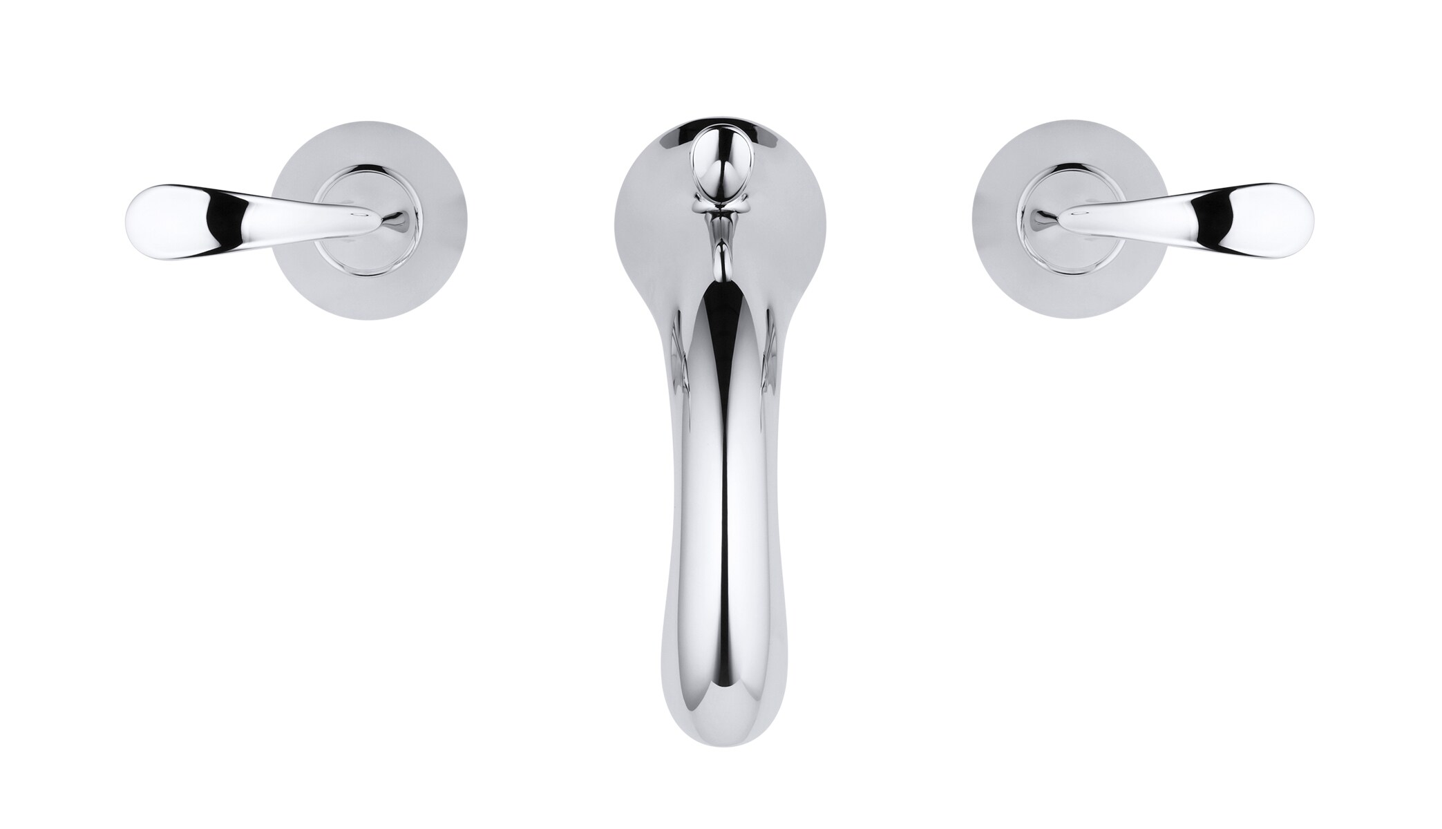 Elegant Forte Polished Chrome 8" Widespread Double Handle Bathroom Faucet