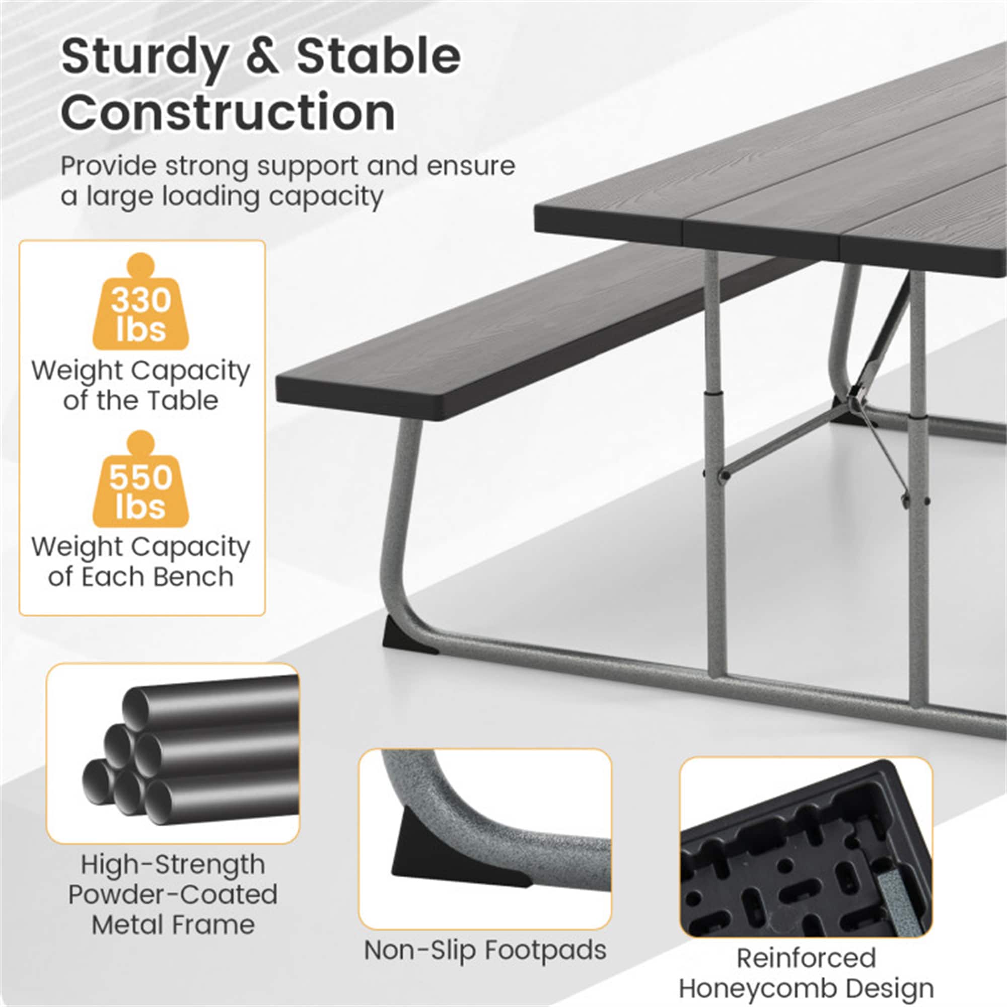 BABOOM BOM-1267BK+-CO Picnic-Tables - View #6