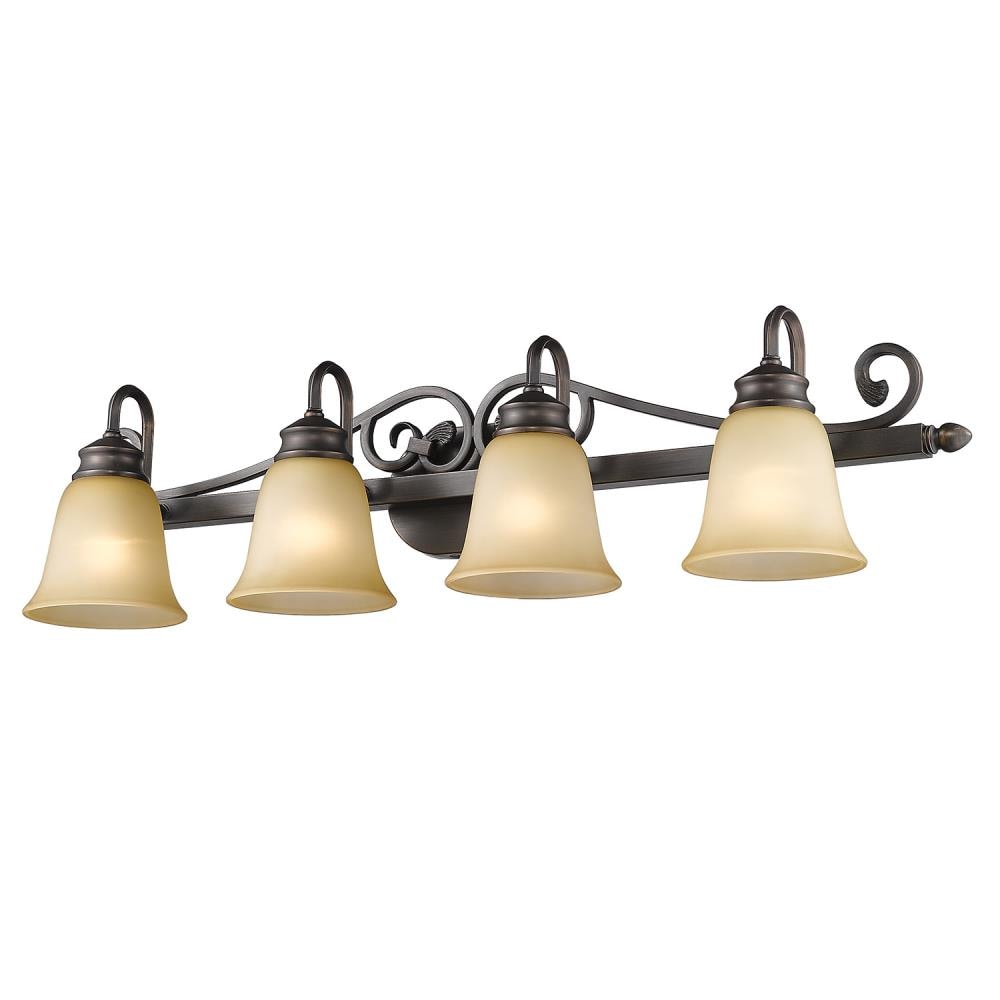 Golden Lighting 4074-4 RBZ Belle Meade 37-in 4 -Light Oil-rubbed Bronze Traditional Vanity light