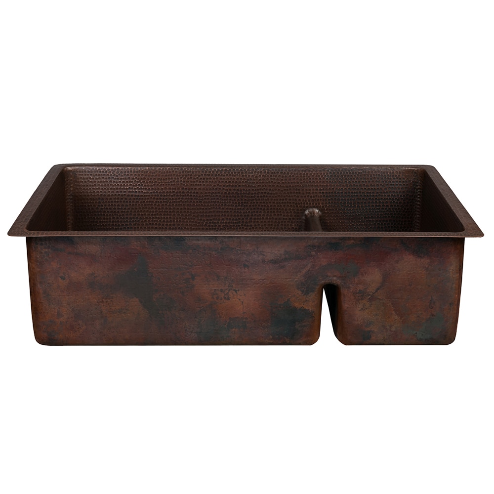 PREMIER COPPER PRODUCTS Kitchen Sinks Undermount 33-in x 19-in Oil ...