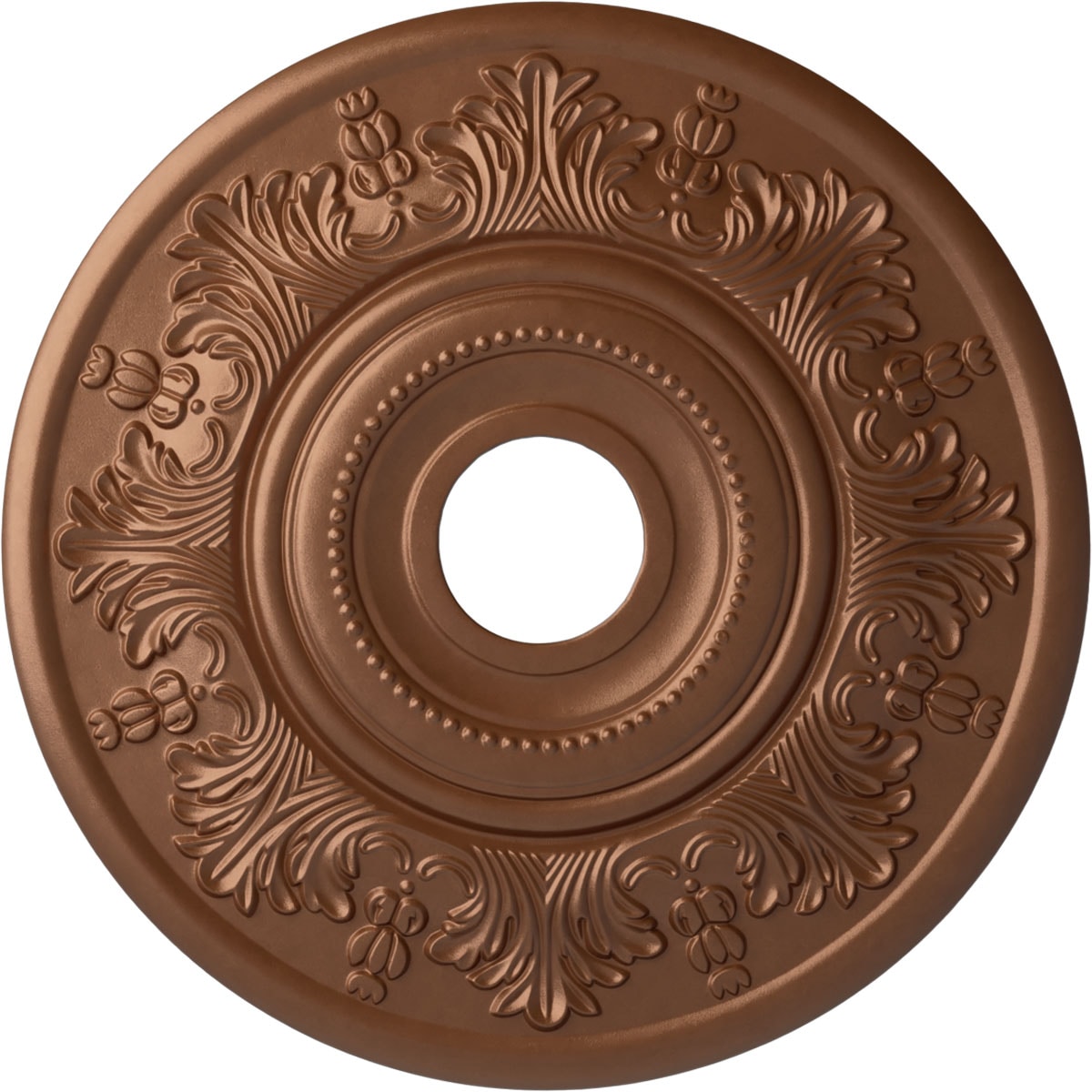 Ekena Millwork CM20VIPOS Vienna 20-in W x 20-in L Painted Polished Copper Polyurethane Whole Ceiling Medallion
