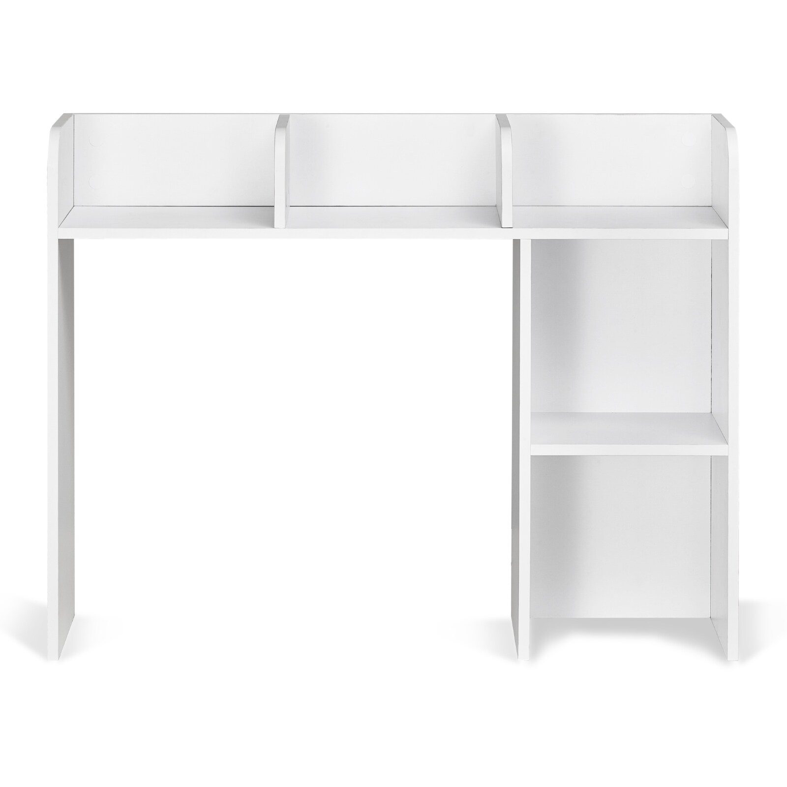 GIVIMO - 2-Tier Desktop Bookshelf 37.2-in W x 9.5-in D x 28.9-in H Wood Desk Hutch Organizer with...