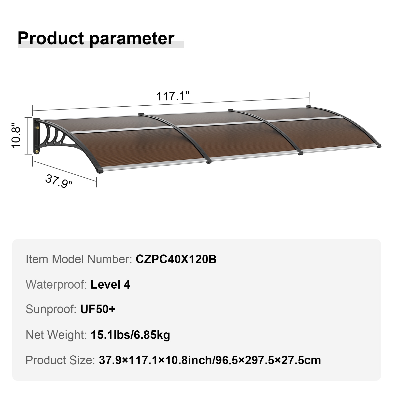 VEVOR MCZYPYCZ40120RAR3V0 awnings - View #11