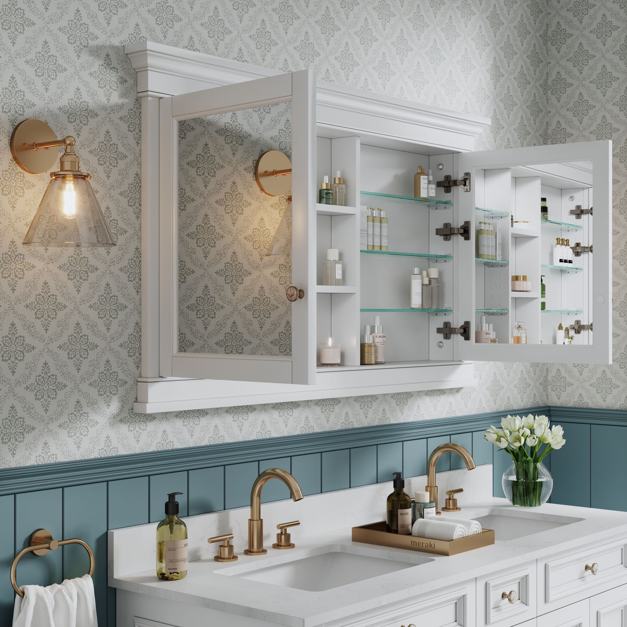 WELLFOR M5532MC-WT Bathroom-Medicine-Cabinets - View #3