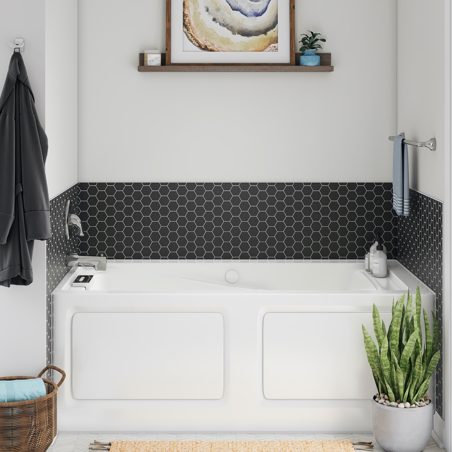 Trend Alert? 8 Narrow Bathrooms That Rock Tubs in the Shower – Rubenstein  Supply Company