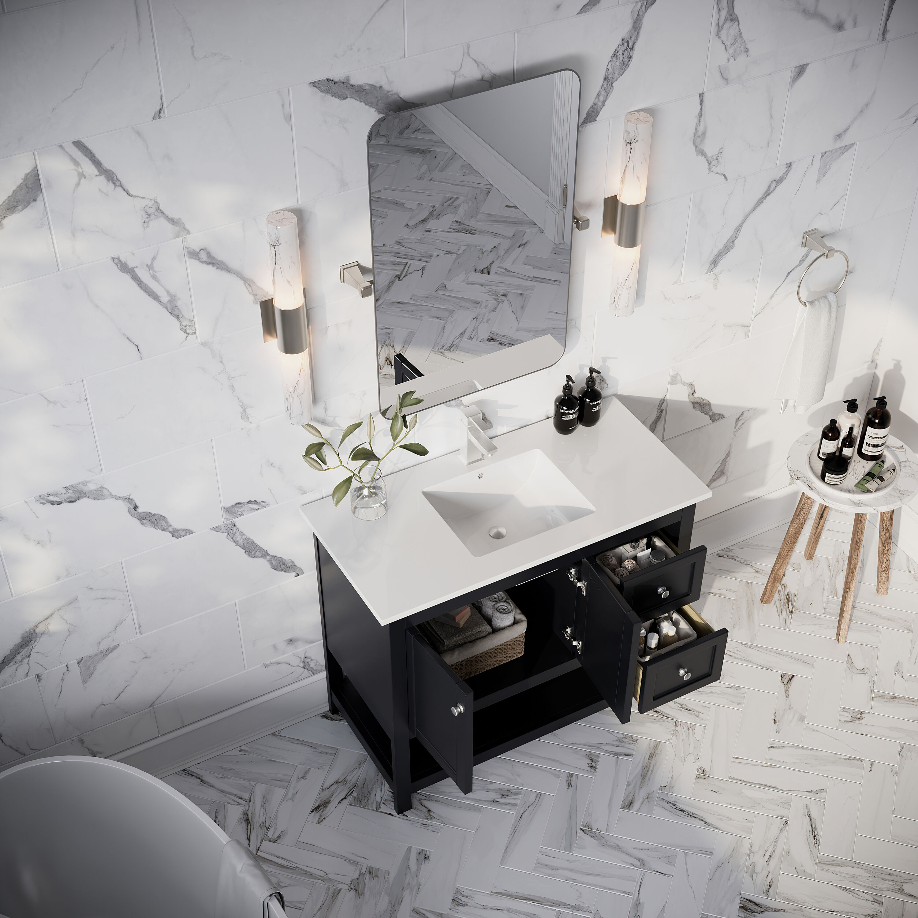 Fresca FCB2340BL-CWH-U Bath-Vanity-Combo - View #5
