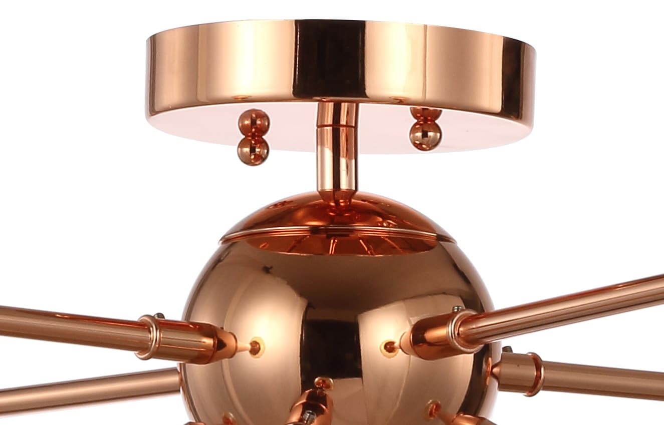 Copper 30.5" 8-Light Sputnik LED Flush-Mount