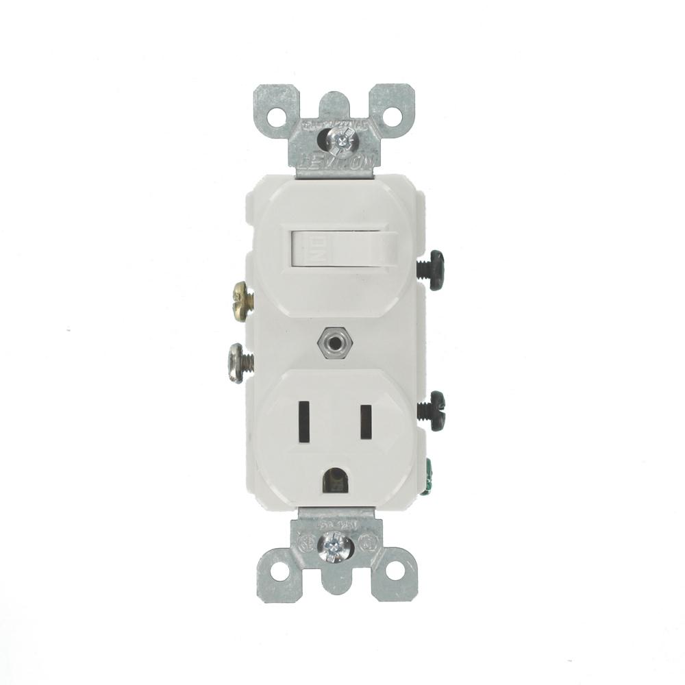  345114 15.0 -Amp 120-volt Tamper Resistant Recessed Commercial Duplex Switch outlet , White