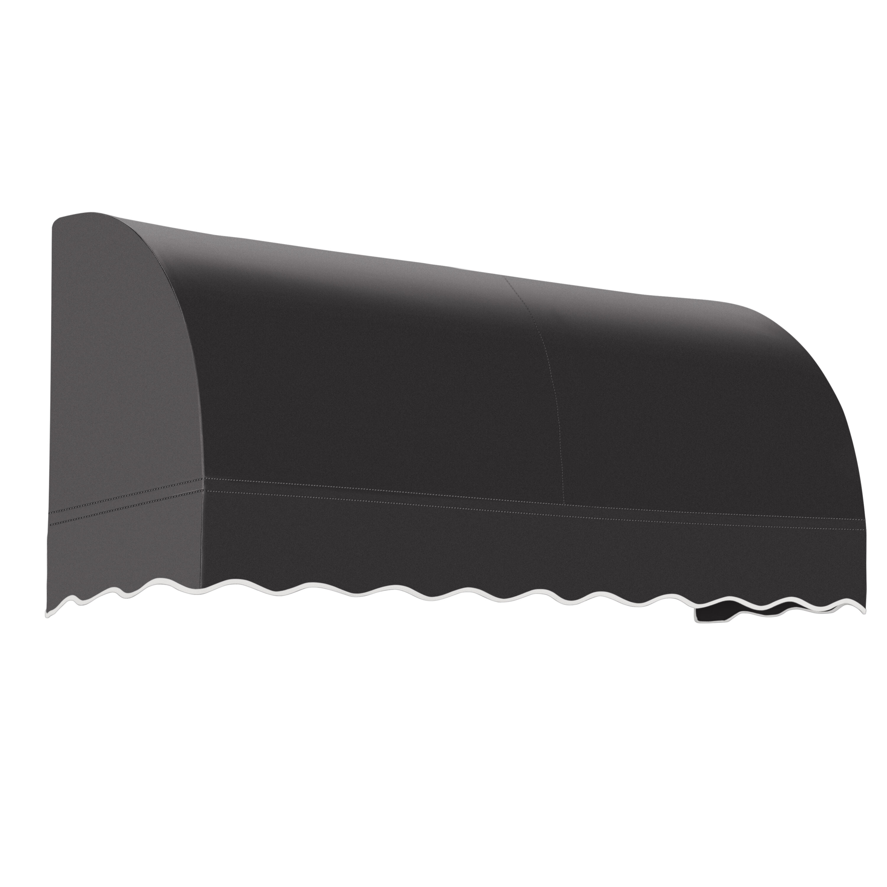 Awntech RS22-L-5K Savannah 64.5-in Wide x 24-in Projection x 31-in Height Fabric Black Solid Fixed Window/Door Awning