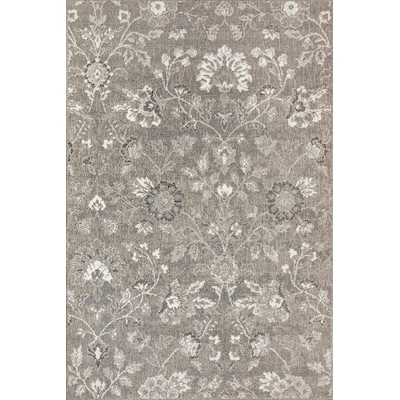 2 x 3 Brown/Taupe/Beige Floral Print Indoor/Outdoor Rug E by design RFN490TA9-23 Sunflower 