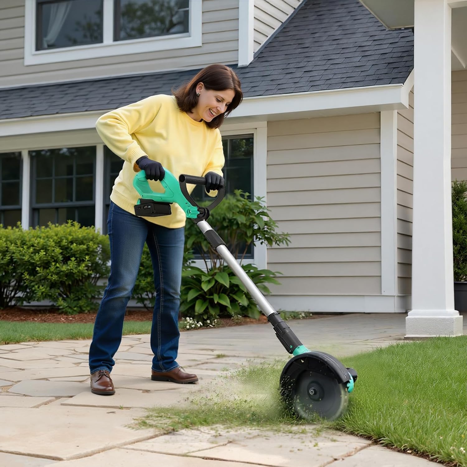 Garvee 20V 9 Inch Cordless Lawn Edger with 4.0Ah Battery and Charger 3 ...