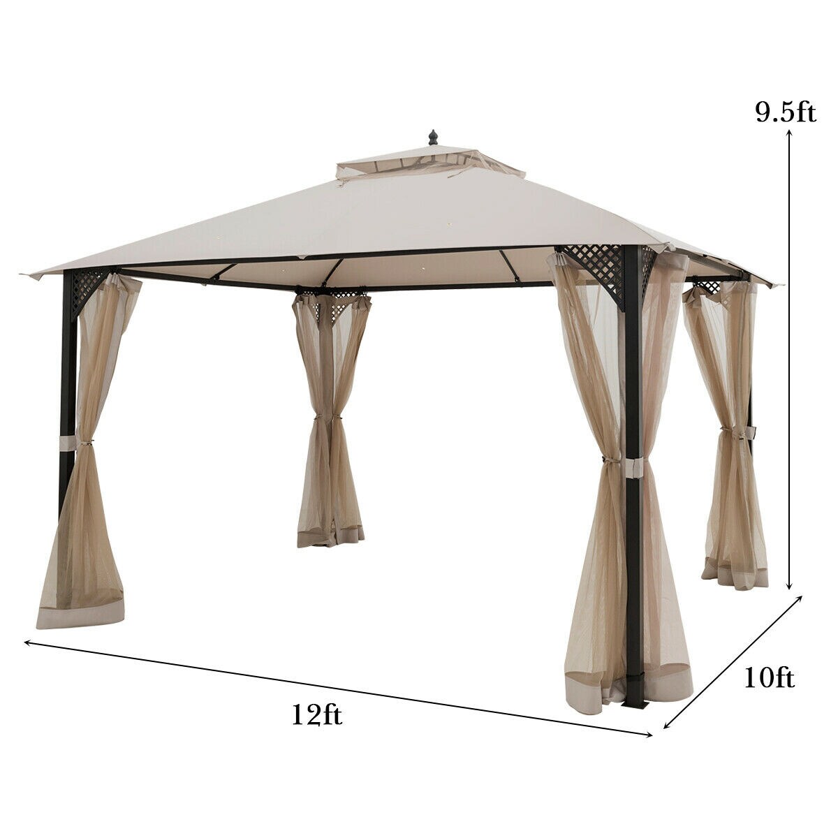 Forclover HYFE-70382BE Wood-Resin-Gazebos - View #6