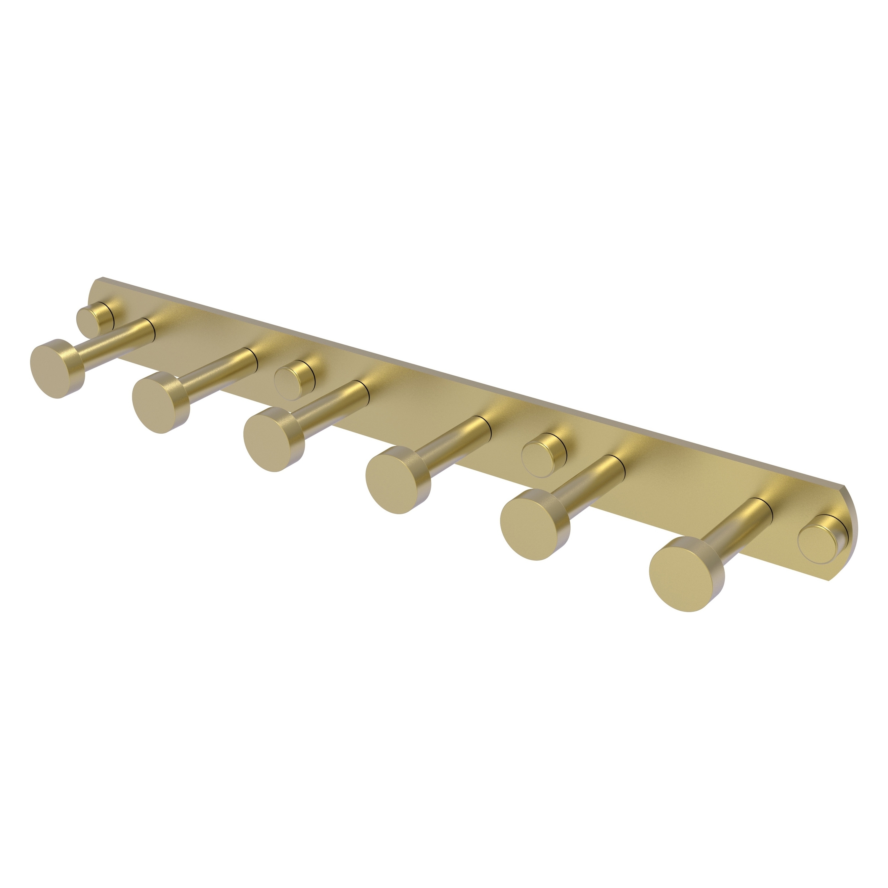 Allied Brass FR-20-6-SBR Fresno Satin Brass 6 -Hook Wall mount Towel Hook
