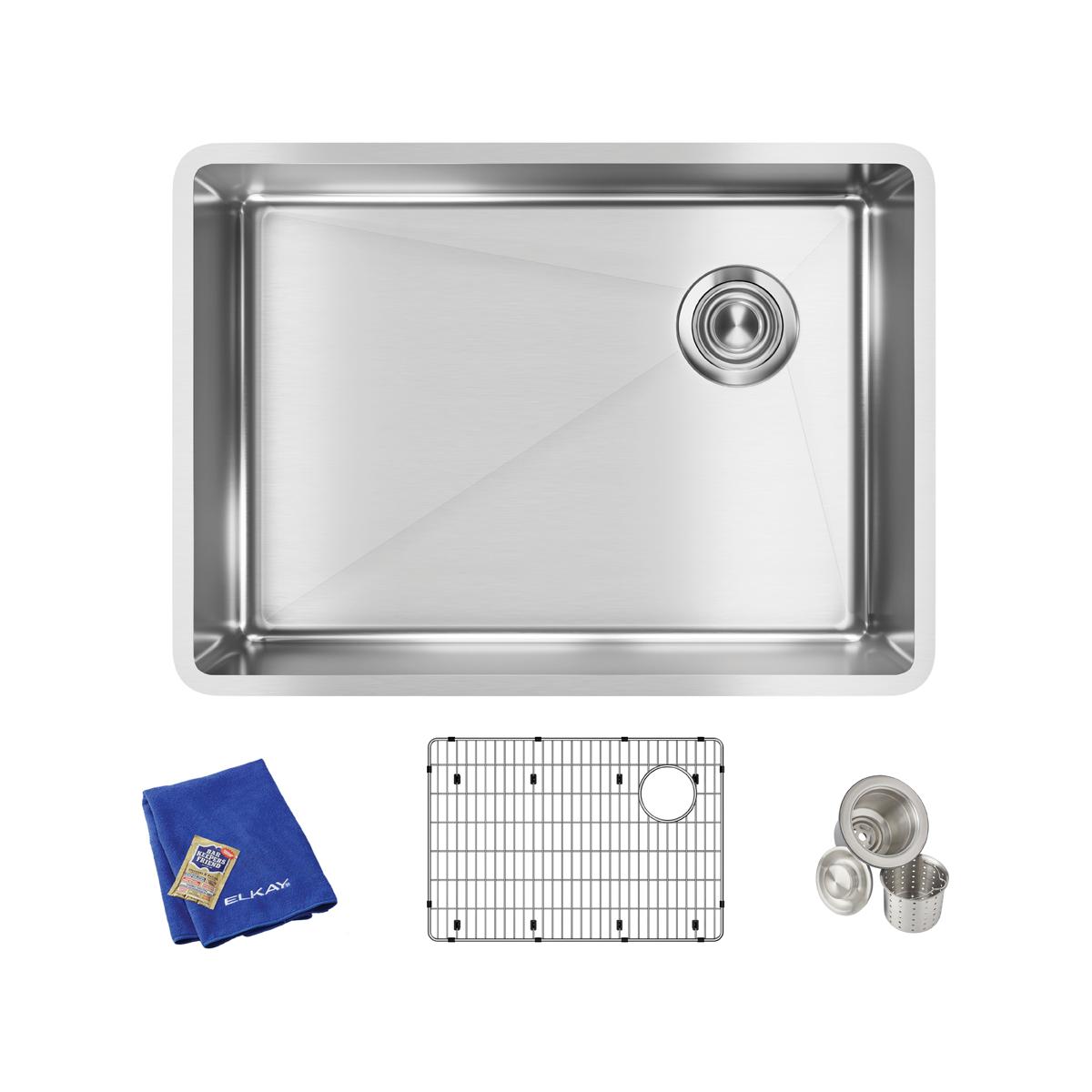 Elkay ECTRU24179RTC Crosstown Undermount 25.5-Inches x 18.5-Inches Stainless steel Single bowl 18 -Gauge Kitchen Sink