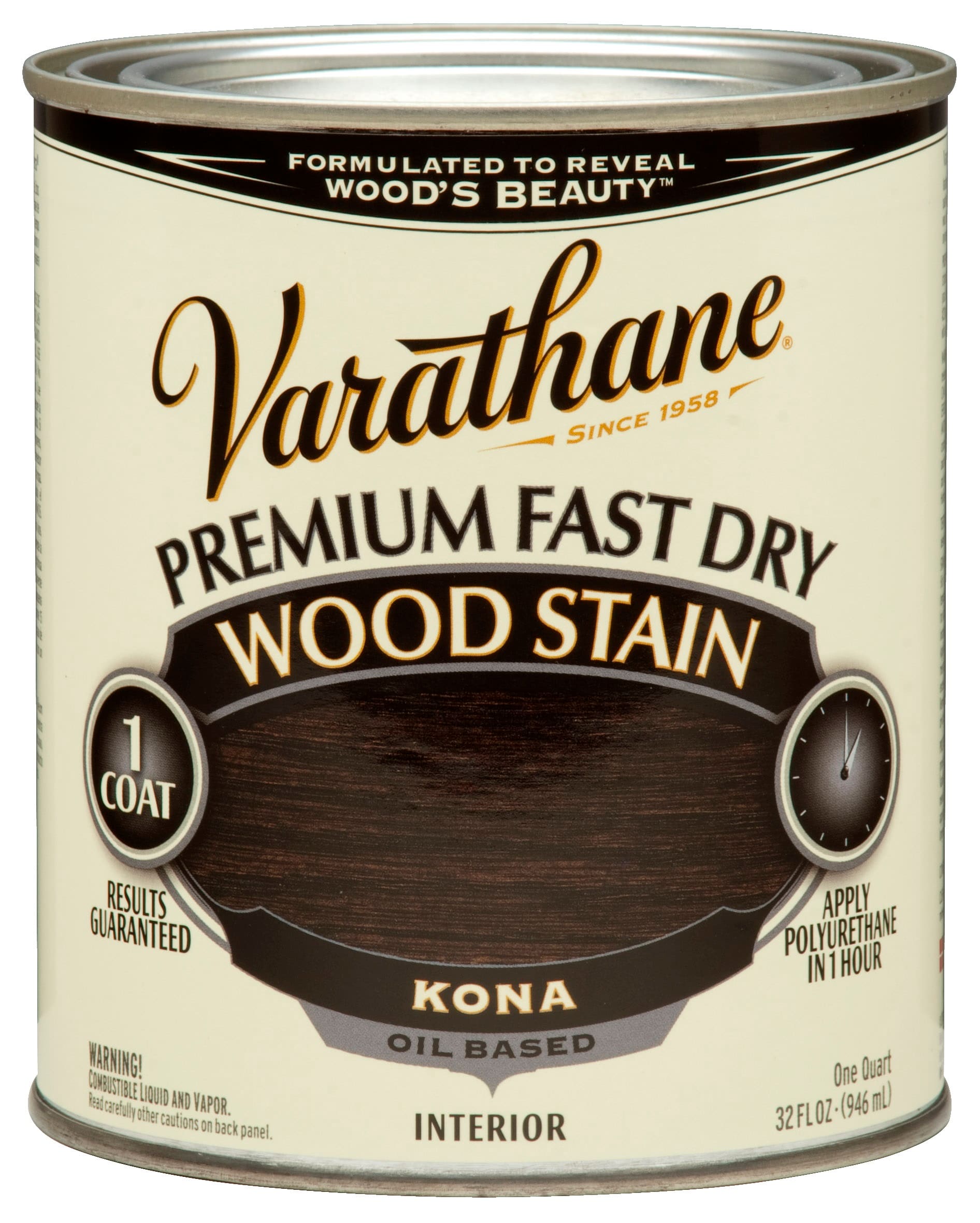 Varathane Premium Fast Dry Semi-Transparent Coral Wood Stain 1 Qt.