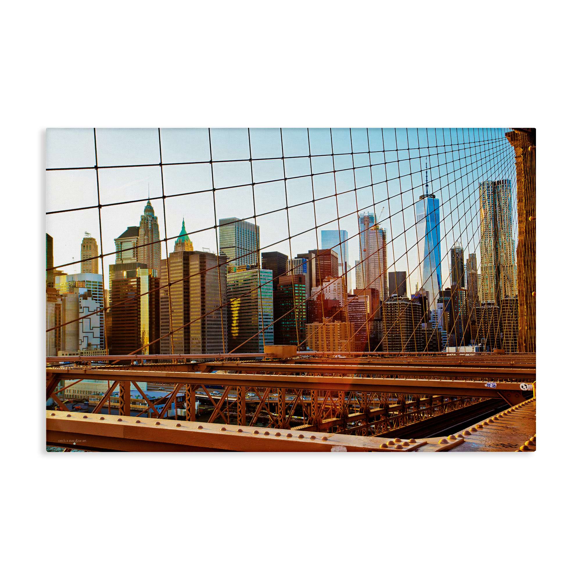 Stupell Industries BT-599-CN-20X30 Cityscape Through Bridge Canvas design by Seven Trees Design