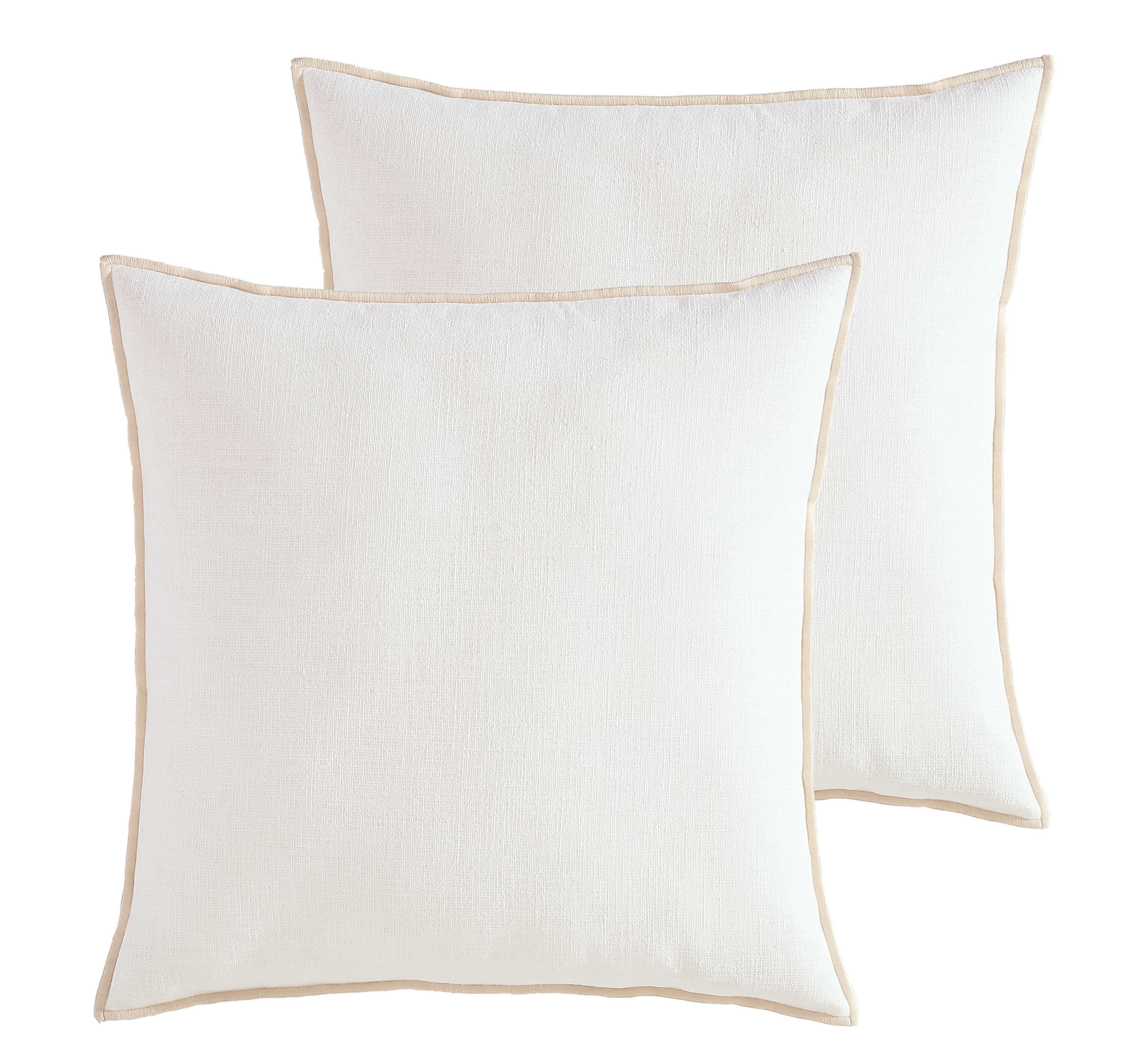 Origin 21 1151394 2 -Piece 20-in x 20-in Cream Square Indoor Decorative Pillow