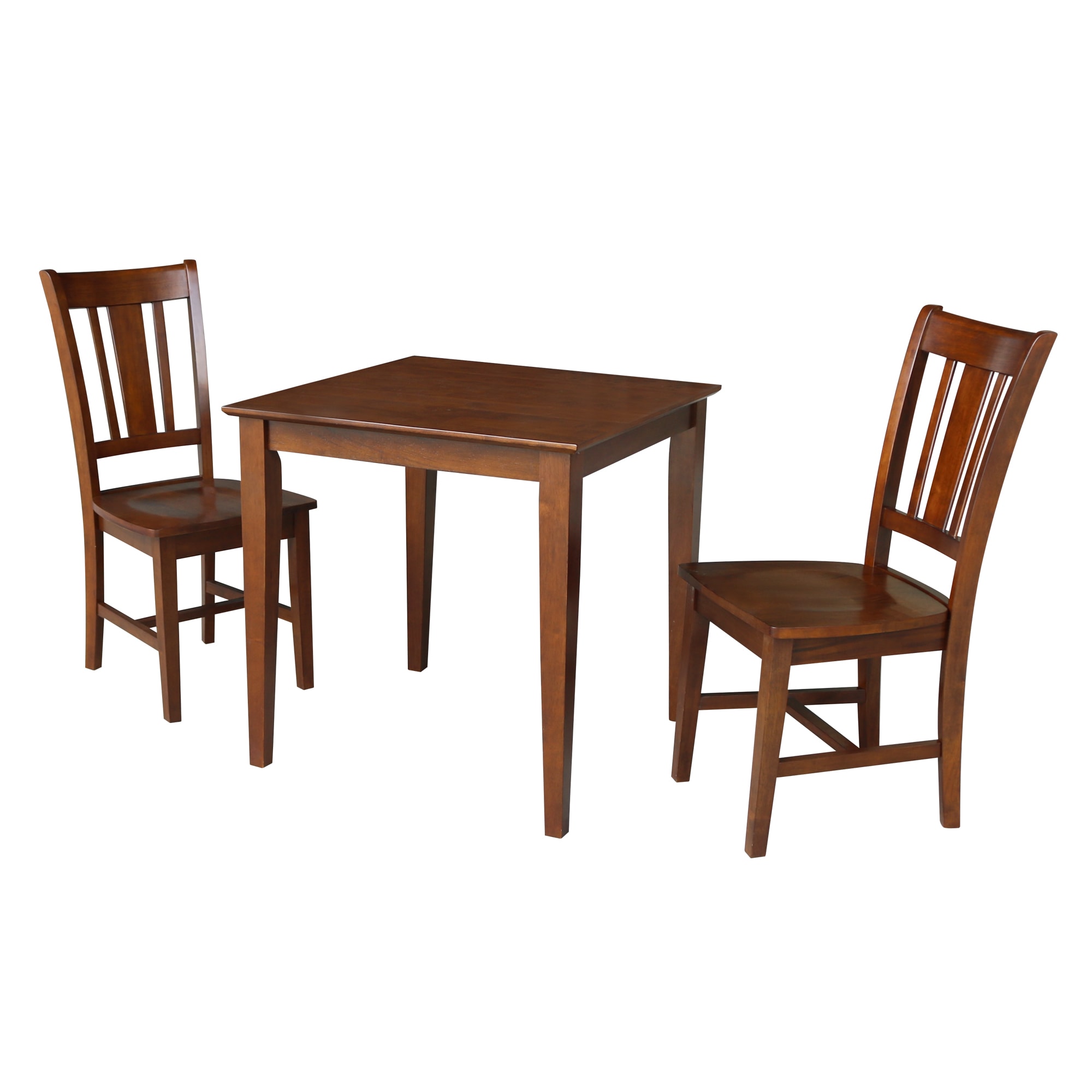 International Concepts K581-3030-C10-2 Espresso Casual Dining Room Set with Square Table ( Seats 2 )