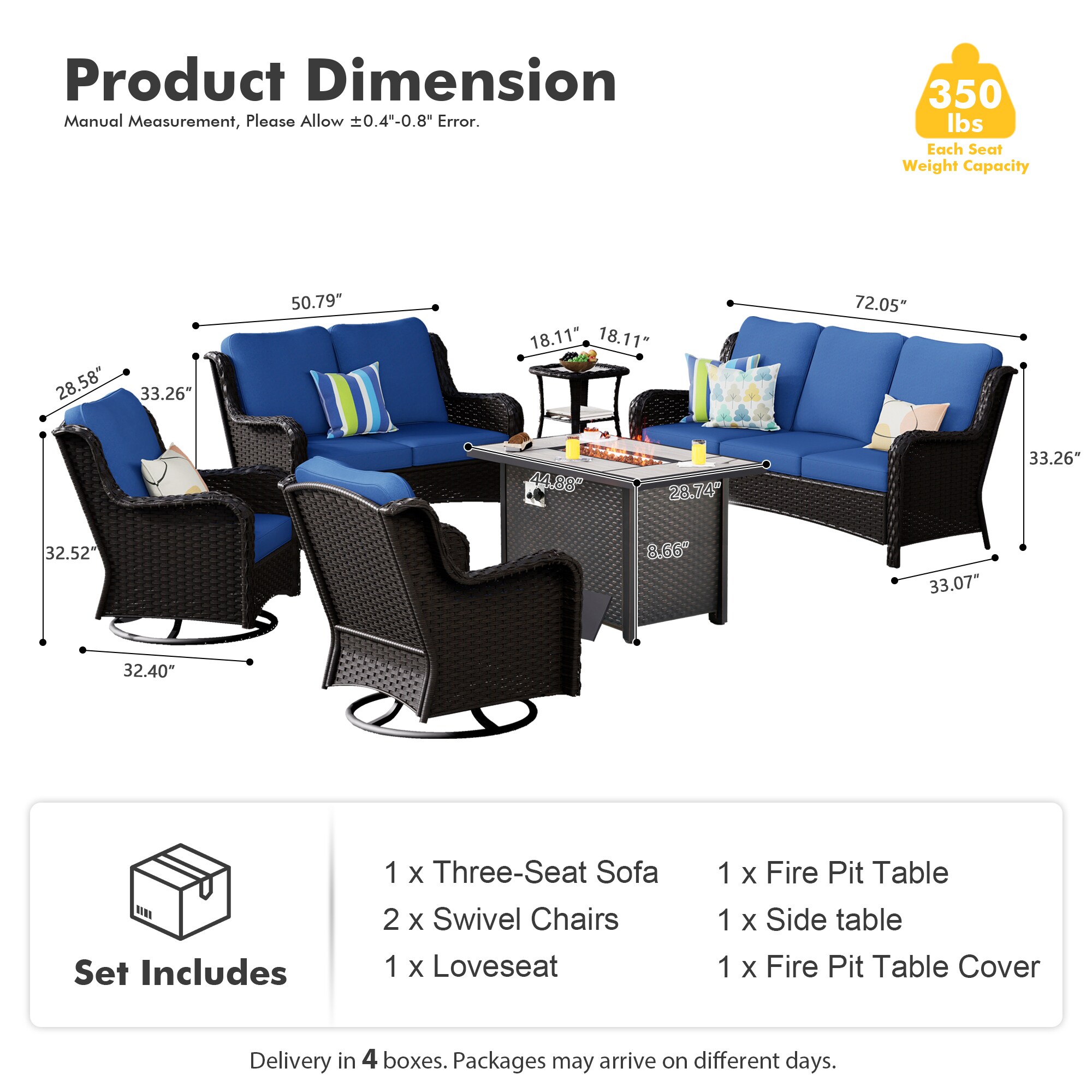 XIZZI XCTLRC7064-IFP Patio-Conversation-Sets - View #2