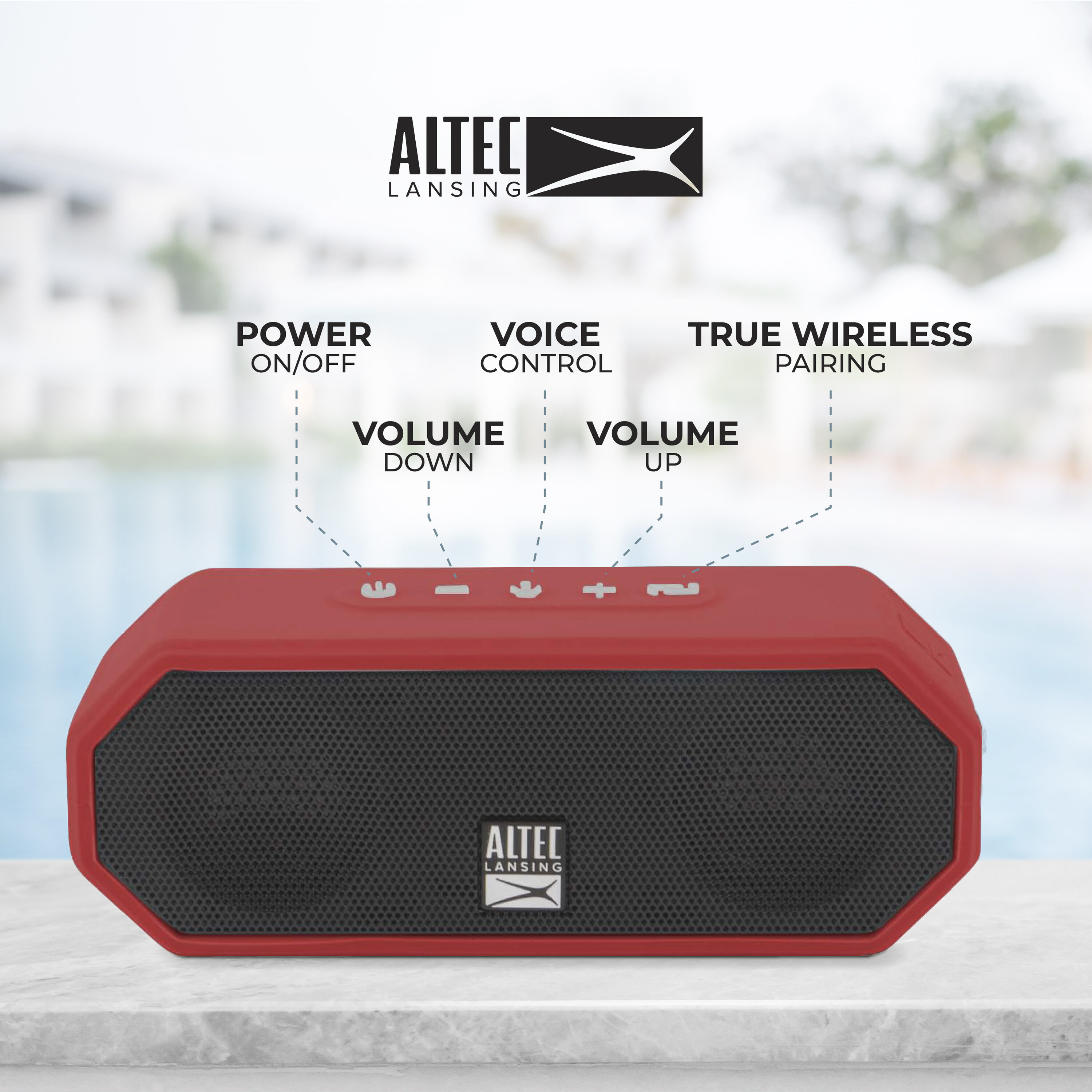 Altec Lansing 4.5-in 14-Watt Smart Bluetooth Compatibility Indoor/Outdoor  Portable Speaker at