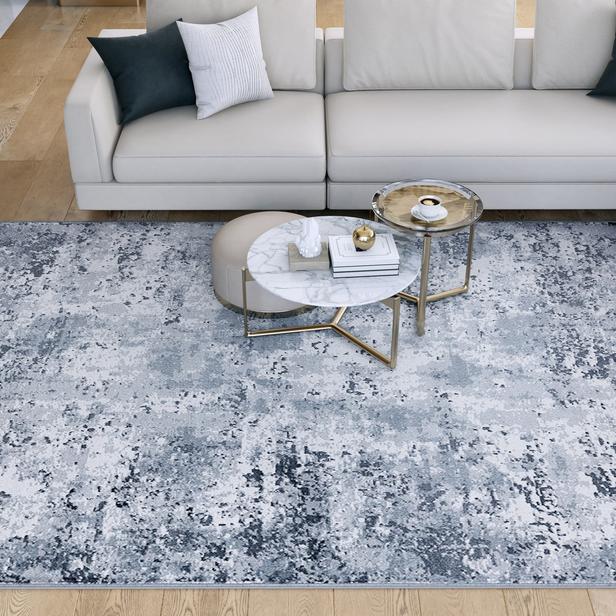 Tayse NEX2000 5X7 Nexus 5 x 7 (ft) Loomed Polypropylene Gray Rectangular Indoor Area rug